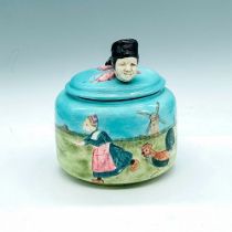 Vintage Dutch Ceramic Tobacco Jar with Cover