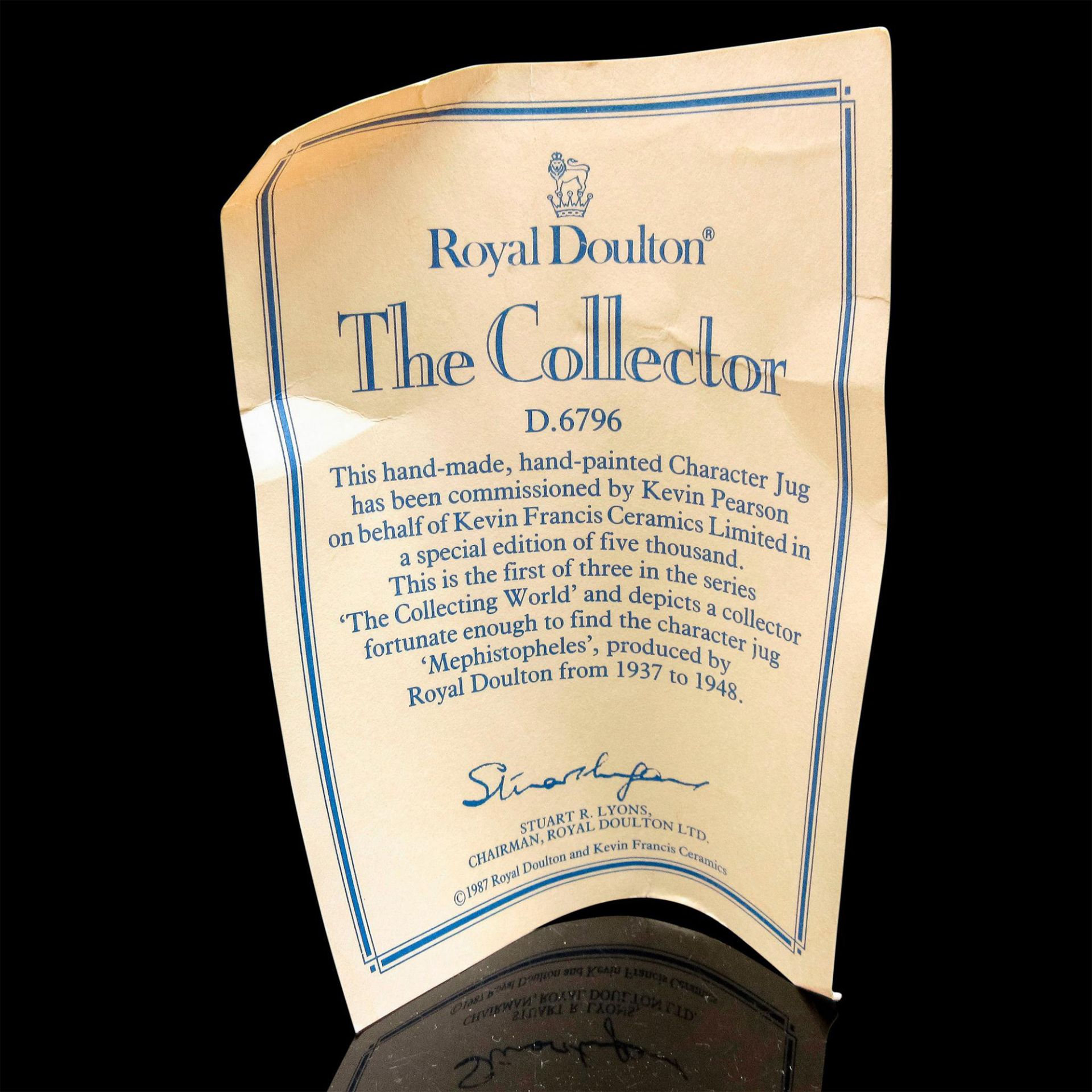 Collector D6796 - Large - Royal Doulton Character Jug - Bild 2 aus 7