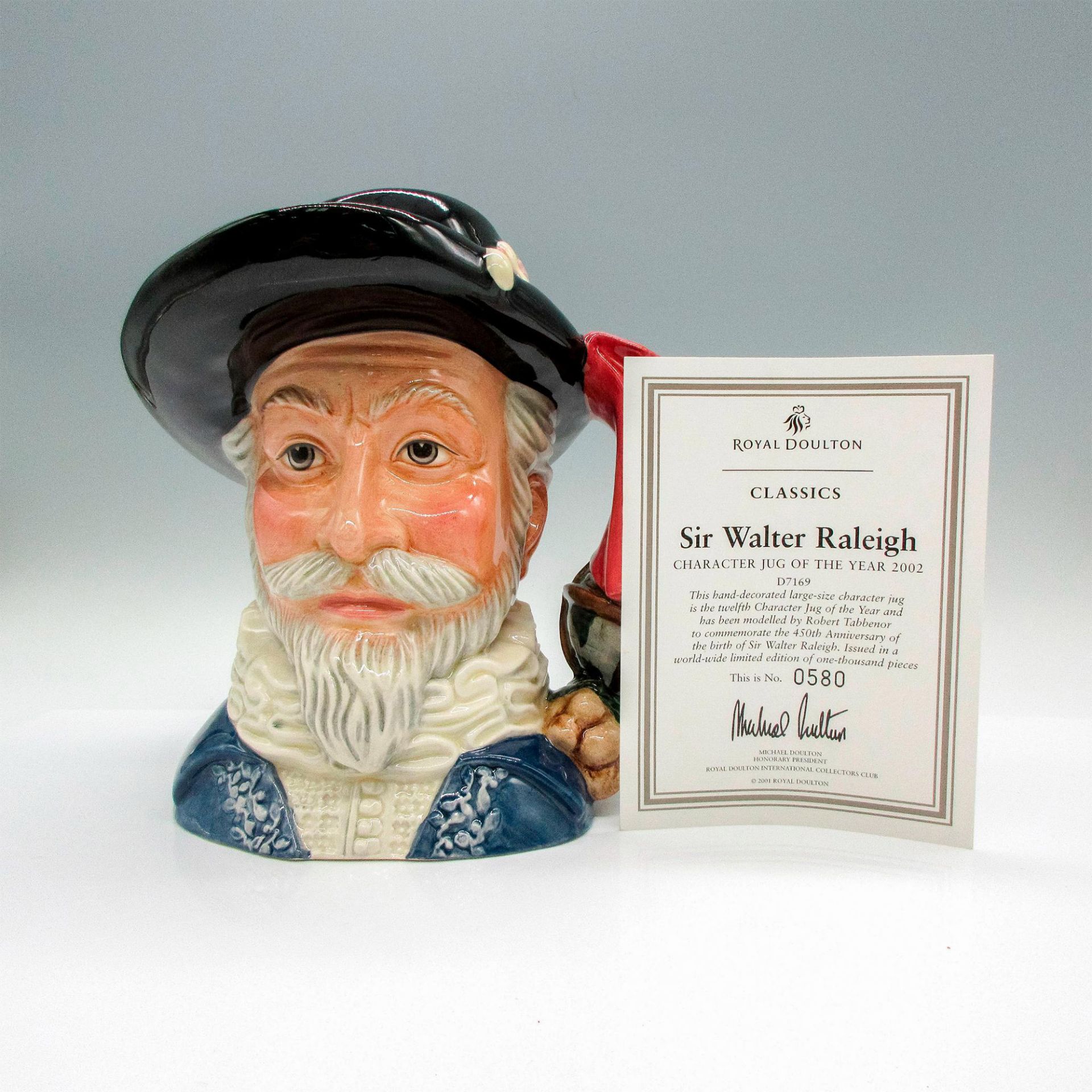 Sir Walter Raleigh D7169 - Large - Royal Doulton Character Jug - Image 2 of 4