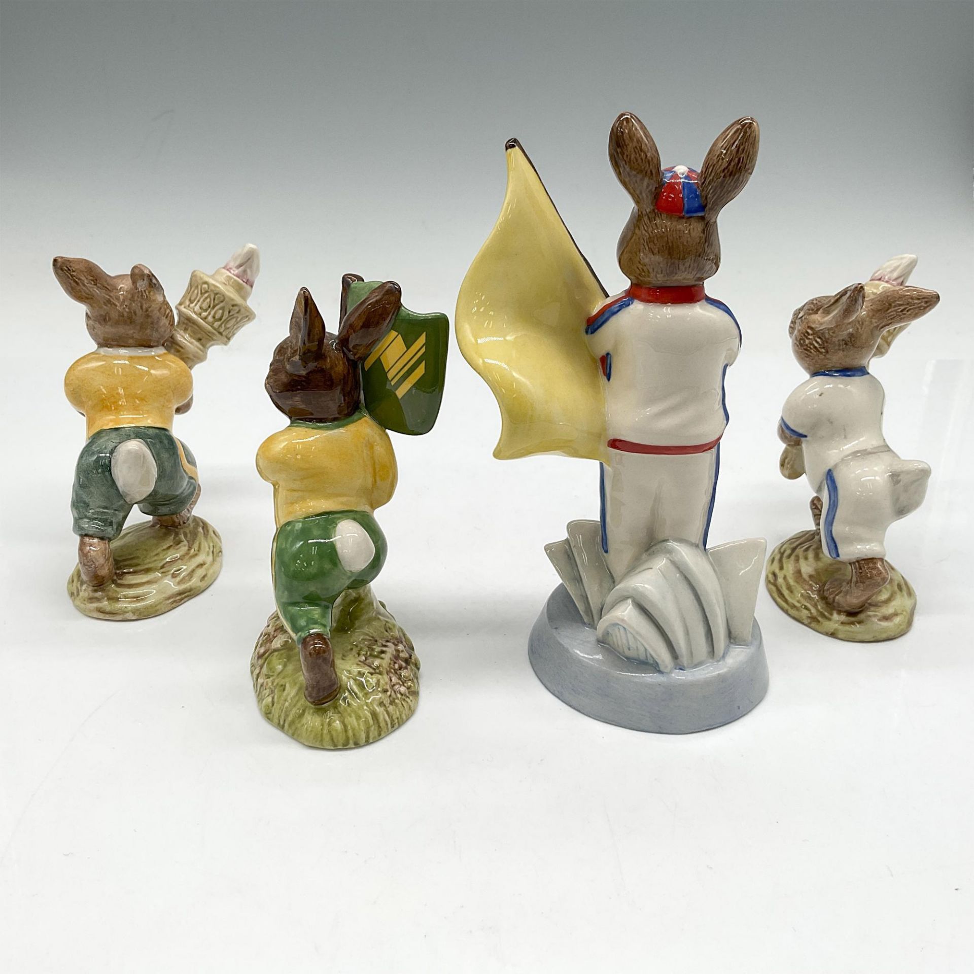 4pc Royal Doulton Bunnykins, Athletic Games DB28, DB58 + DB216 - Image 2 of 3