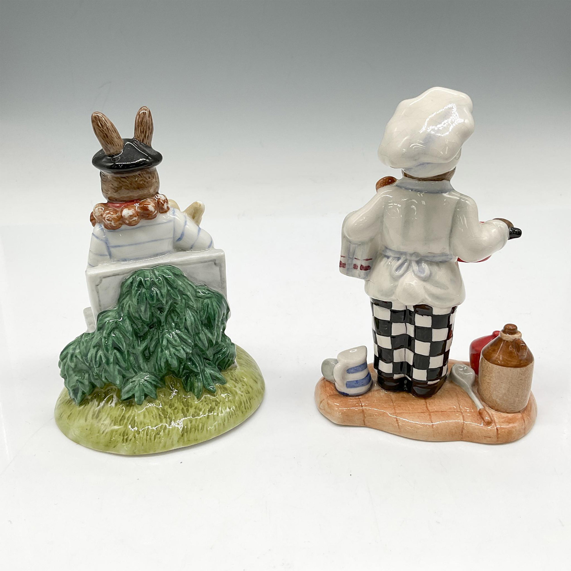 2pc Royal Doulton Bunnykins, Chef DB379 + Parisian DB317 - Image 2 of 3