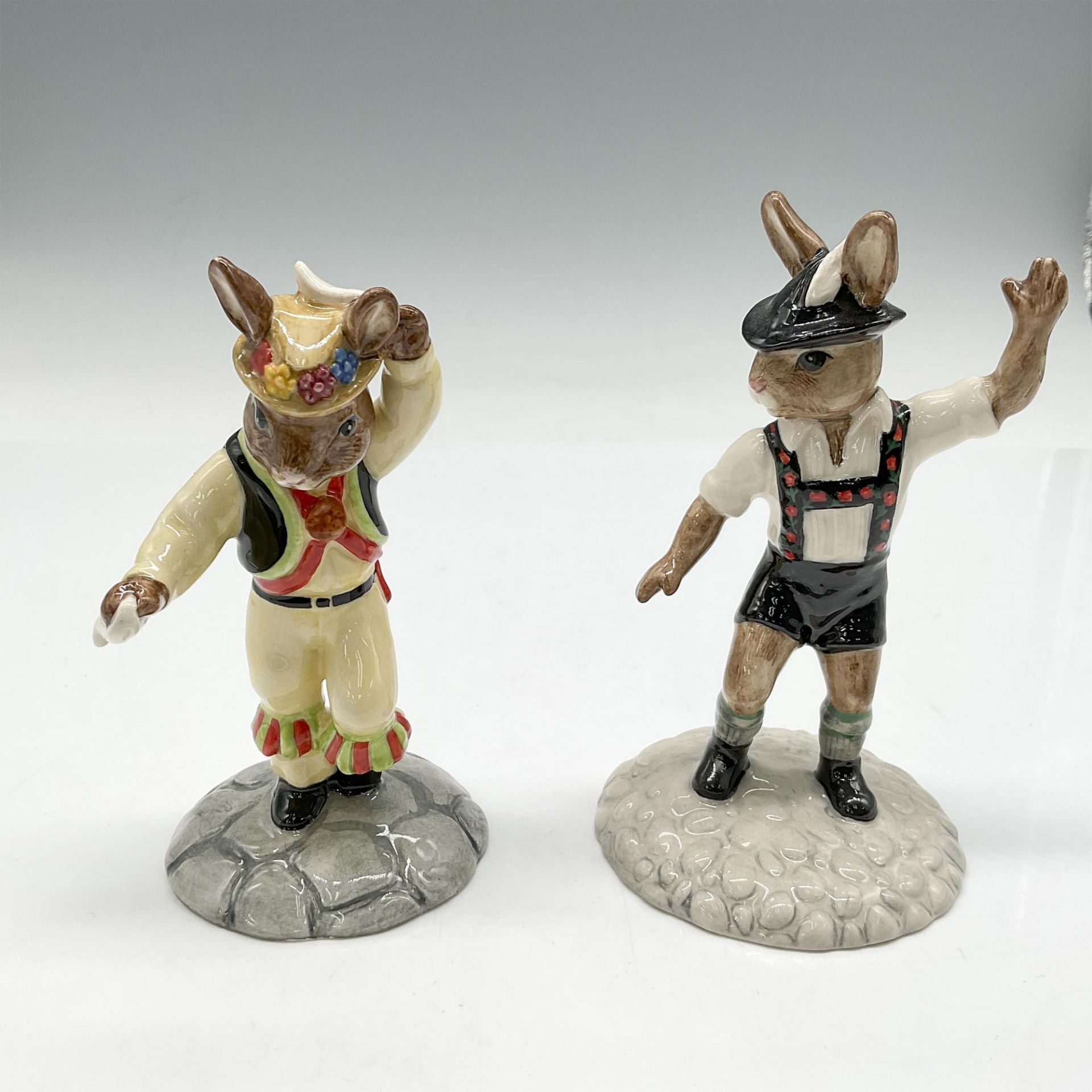 2pc Royal Doulton Bunnykins, Dancers of the World DB204 + DB242