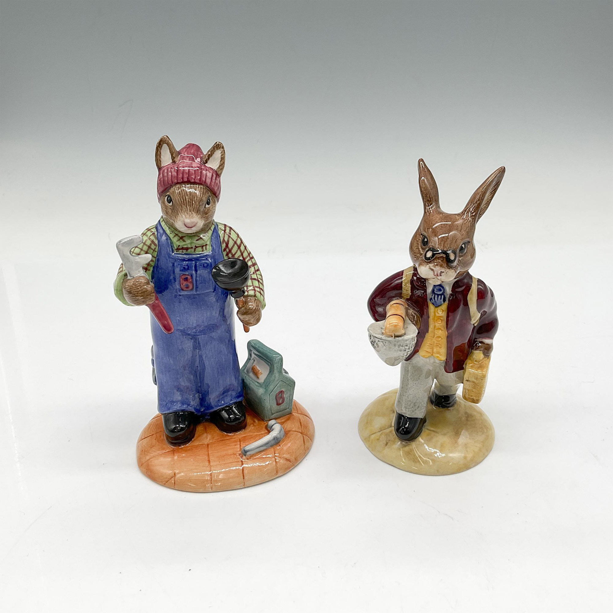 2pc Royal Doulton Bunnykins, Professions DB84 + DB378