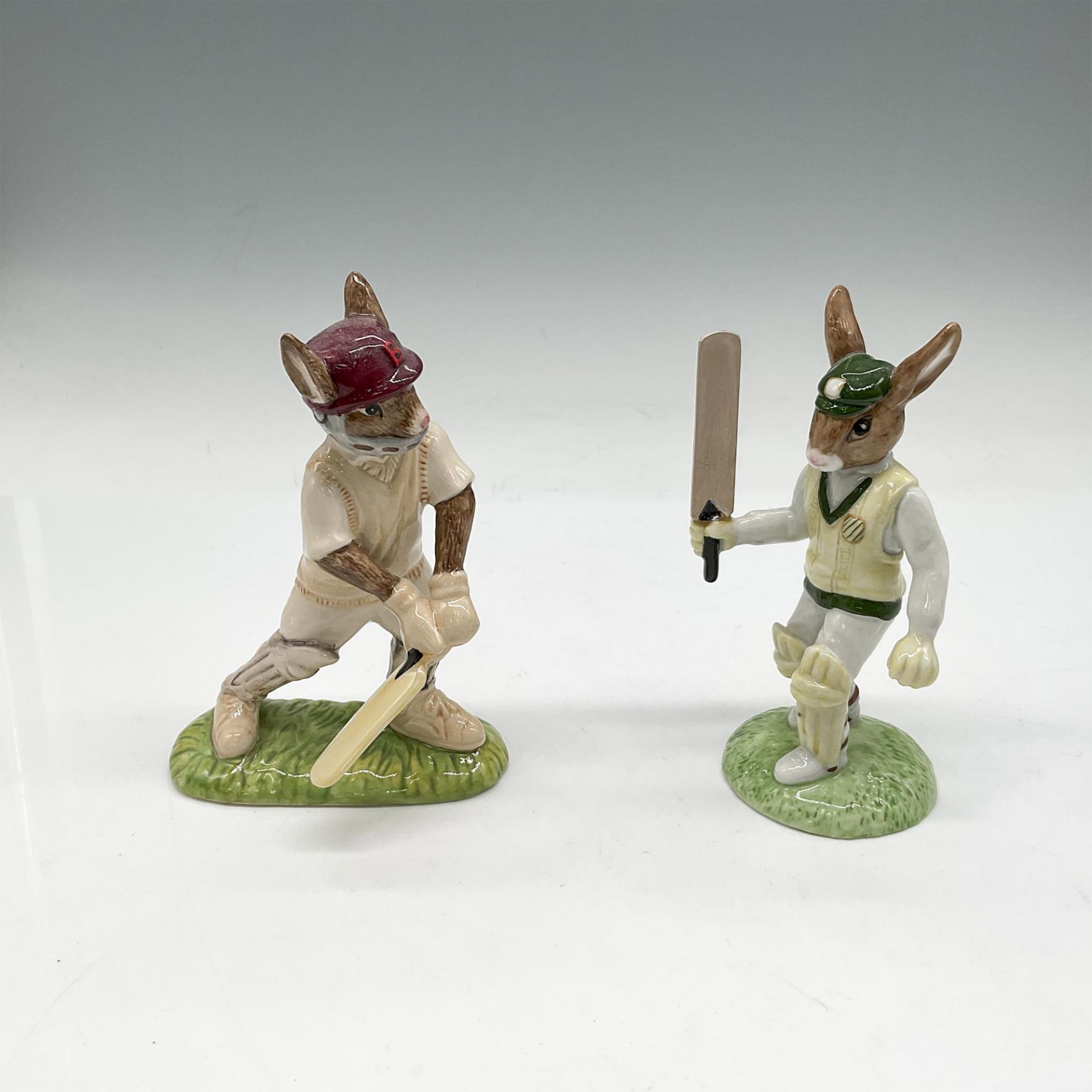 2pc Royal Doulton Bunnykins, Cricket Players DB272 + DB448