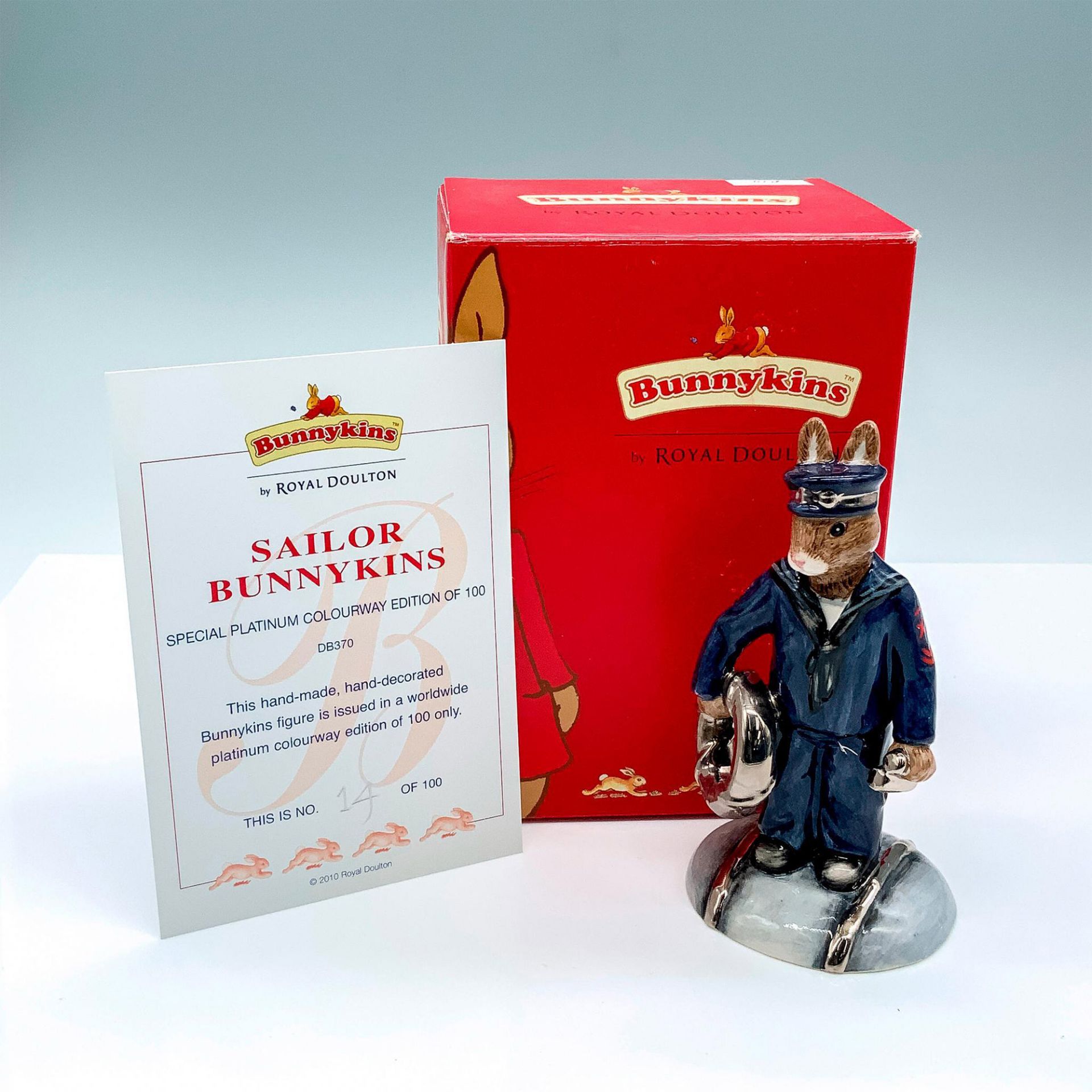 Royal Doulton Bunnykins, LE Platinum Issue Sailor DB370 - Image 5 of 5