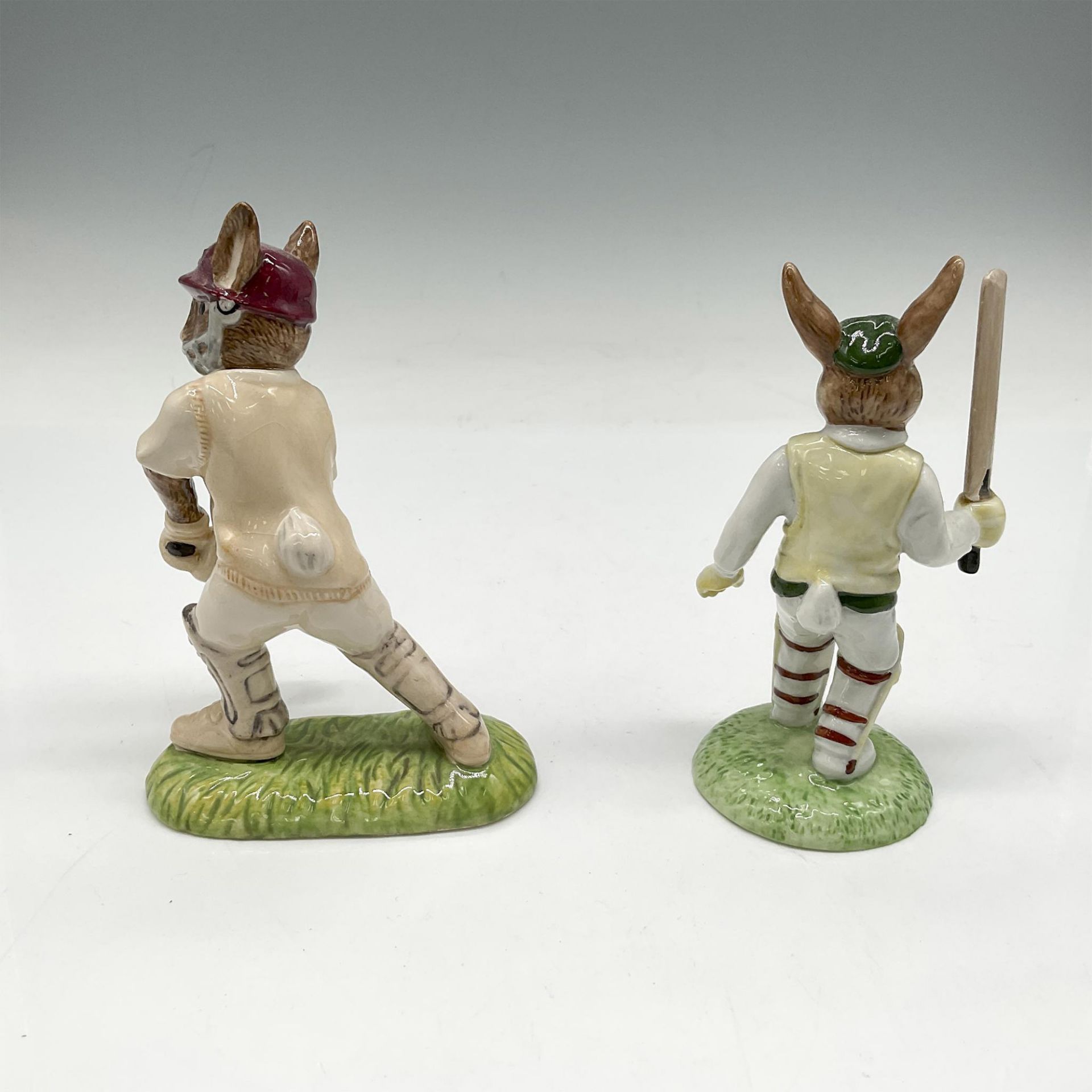 2pc Royal Doulton Bunnykins, Cricket Players DB272 + DB448 - Image 2 of 3