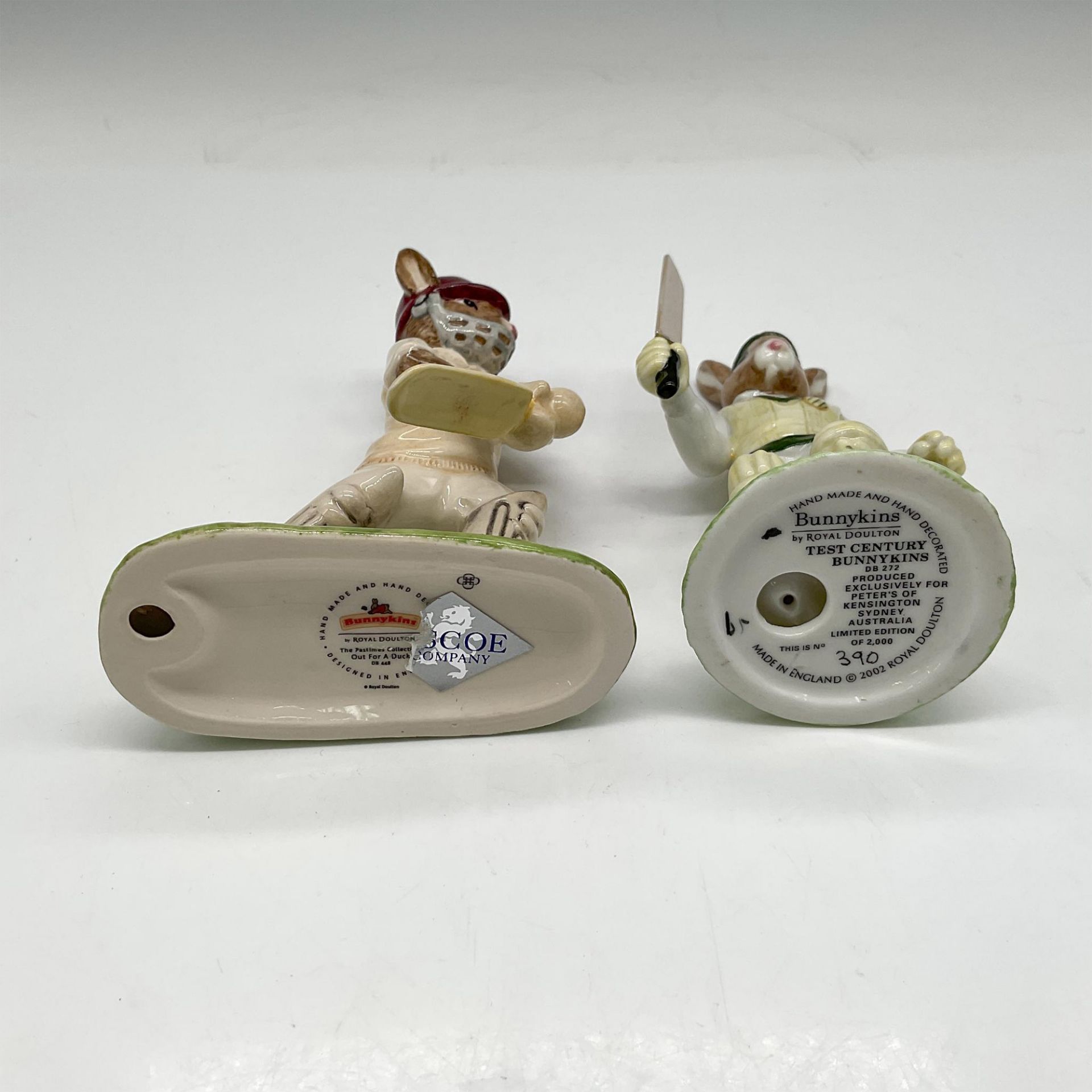 2pc Royal Doulton Bunnykins, Cricket Players DB272 + DB448 - Bild 3 aus 3