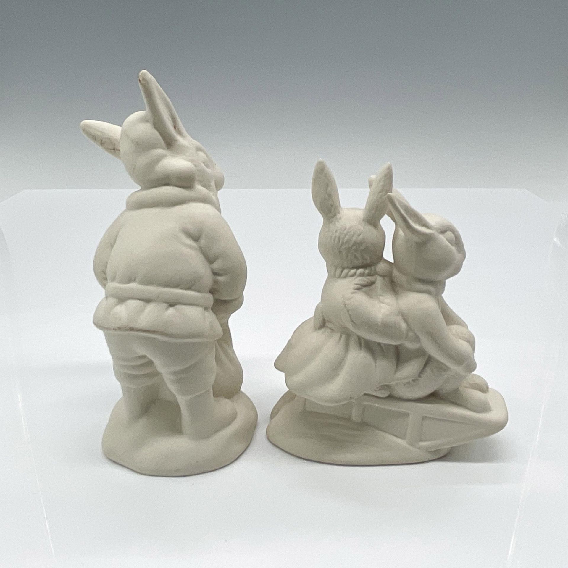 2pc Royal Doulton Bunnykins, Undecorated Santa & Sleigh Ride DB17 + DB4 - Bild 2 aus 3