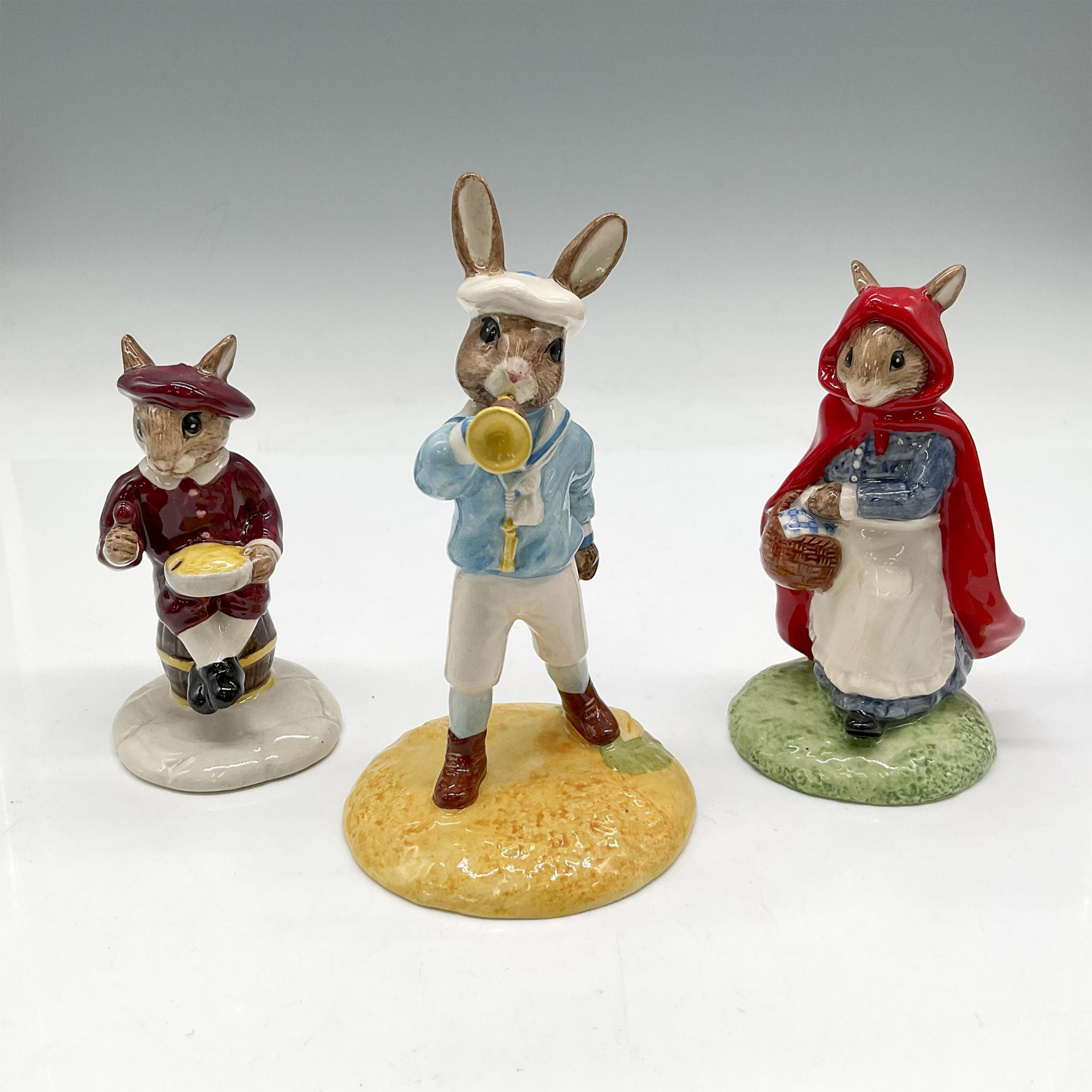 3pc Royal Doulton Bunnykins, Nursery Rhymes DB221, DB230, DB239