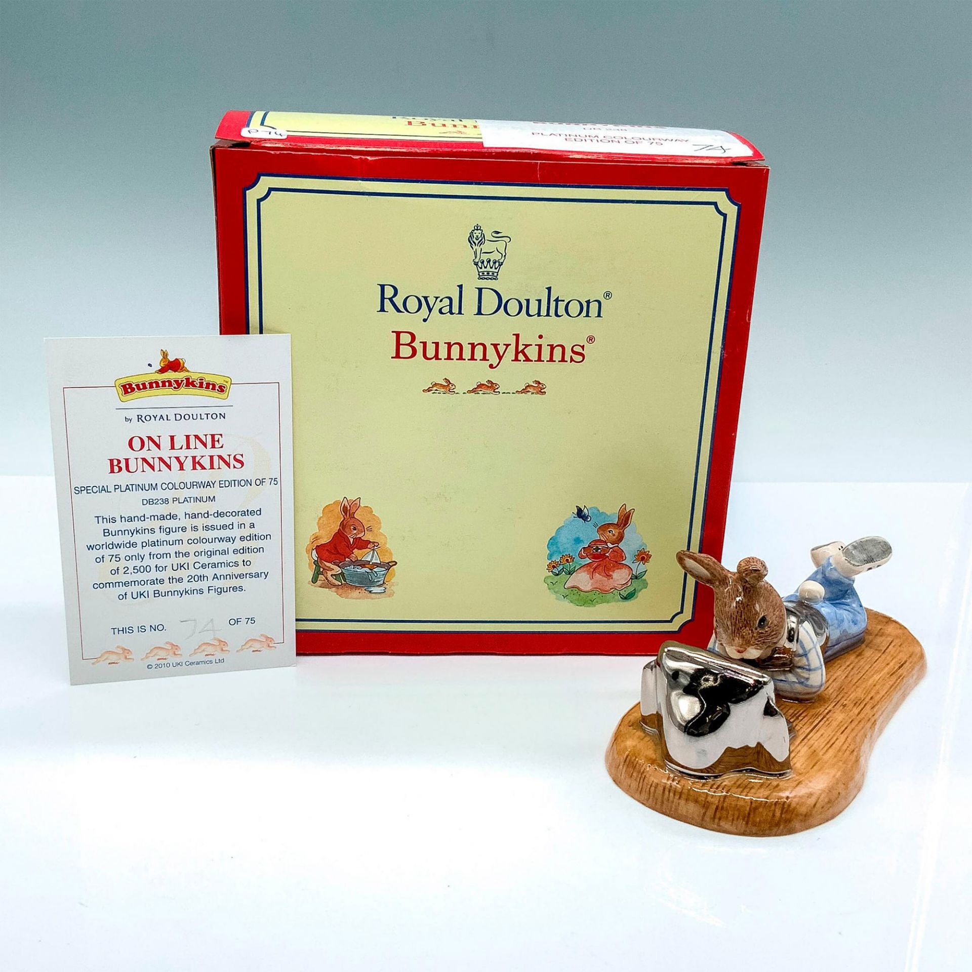 Royal Doulton Bunnykins, LE Platinum Issue On Line DB238 - Image 5 of 5