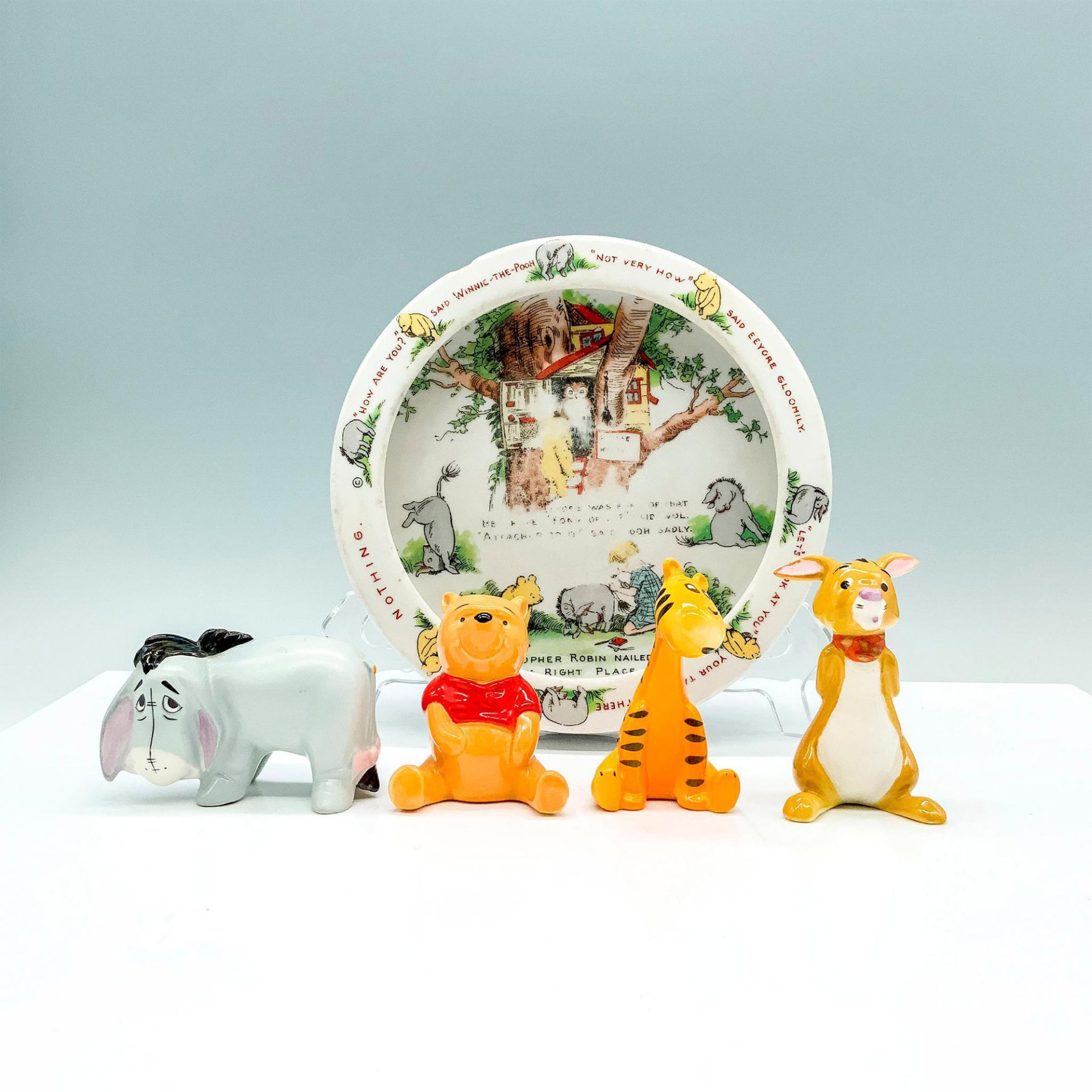 5pc Winnie the Pooh Beswick Figurines and Oatmeal Bowl Set - Bild 2 aus 4