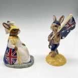 2pc Royal Doulton Bunnykins, U.K. Figurines DB219 + DB224
