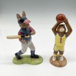 2pc Royal Doulton Bunnykins, Sports DB262 + DB446