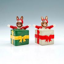 2pc Royal Doulton Bunnykins Christmas Figurines