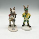 2pc Royal Doulton Bunnykins, Pastimes DB445 + DB282