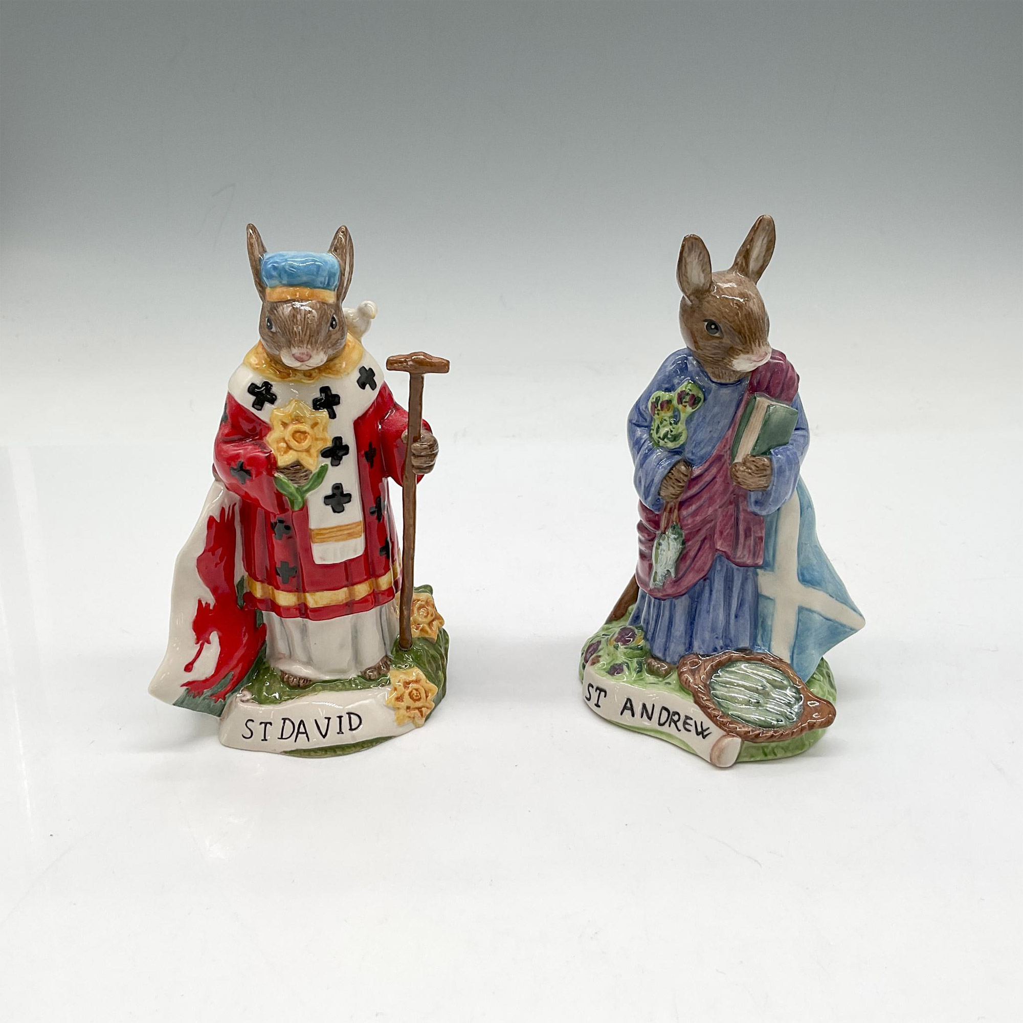 2pc Royal Doulton Bunnykins, Patron Saints DB399 + DB400