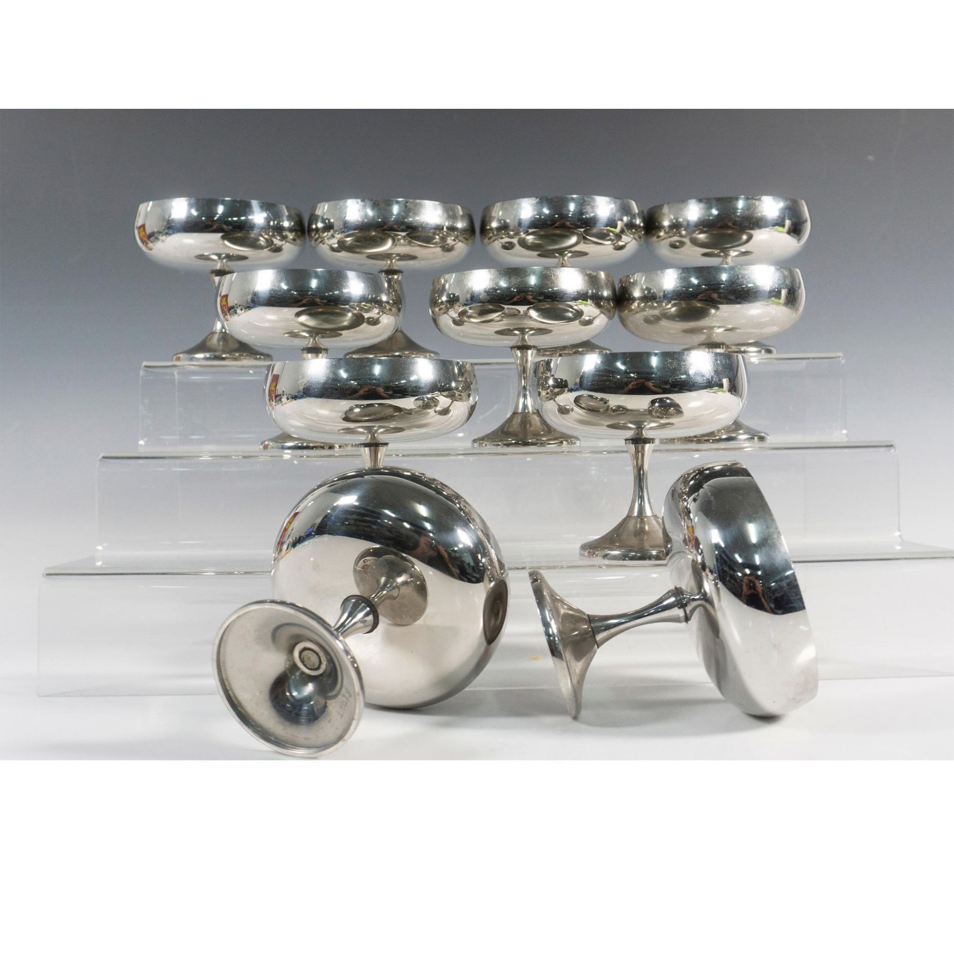 11pc Vintage Italian Stainless Steel Sorbet Bowls - Image 4 of 5