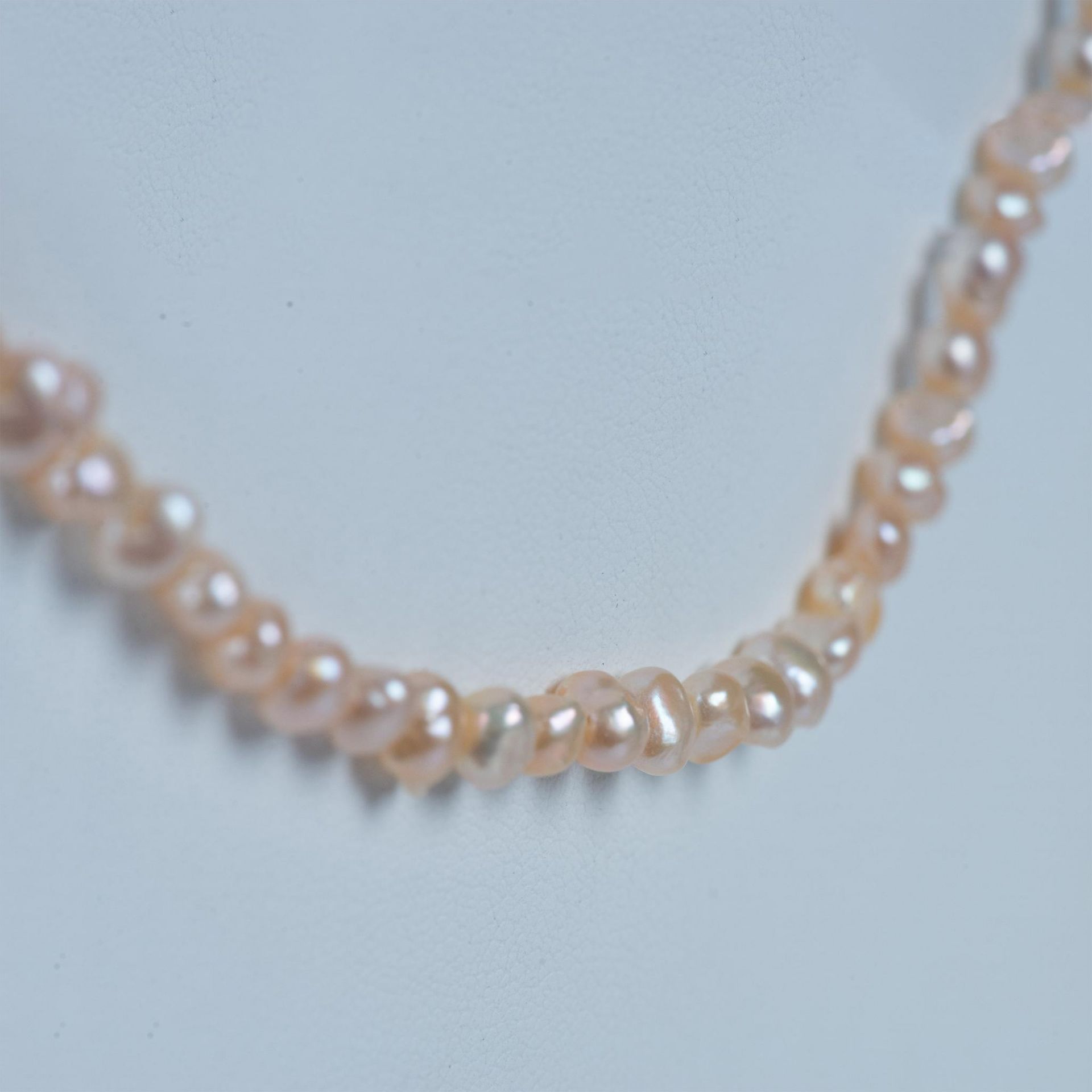 Elegant Genuine Peach-Color Pearl Necklace - Bild 2 aus 4