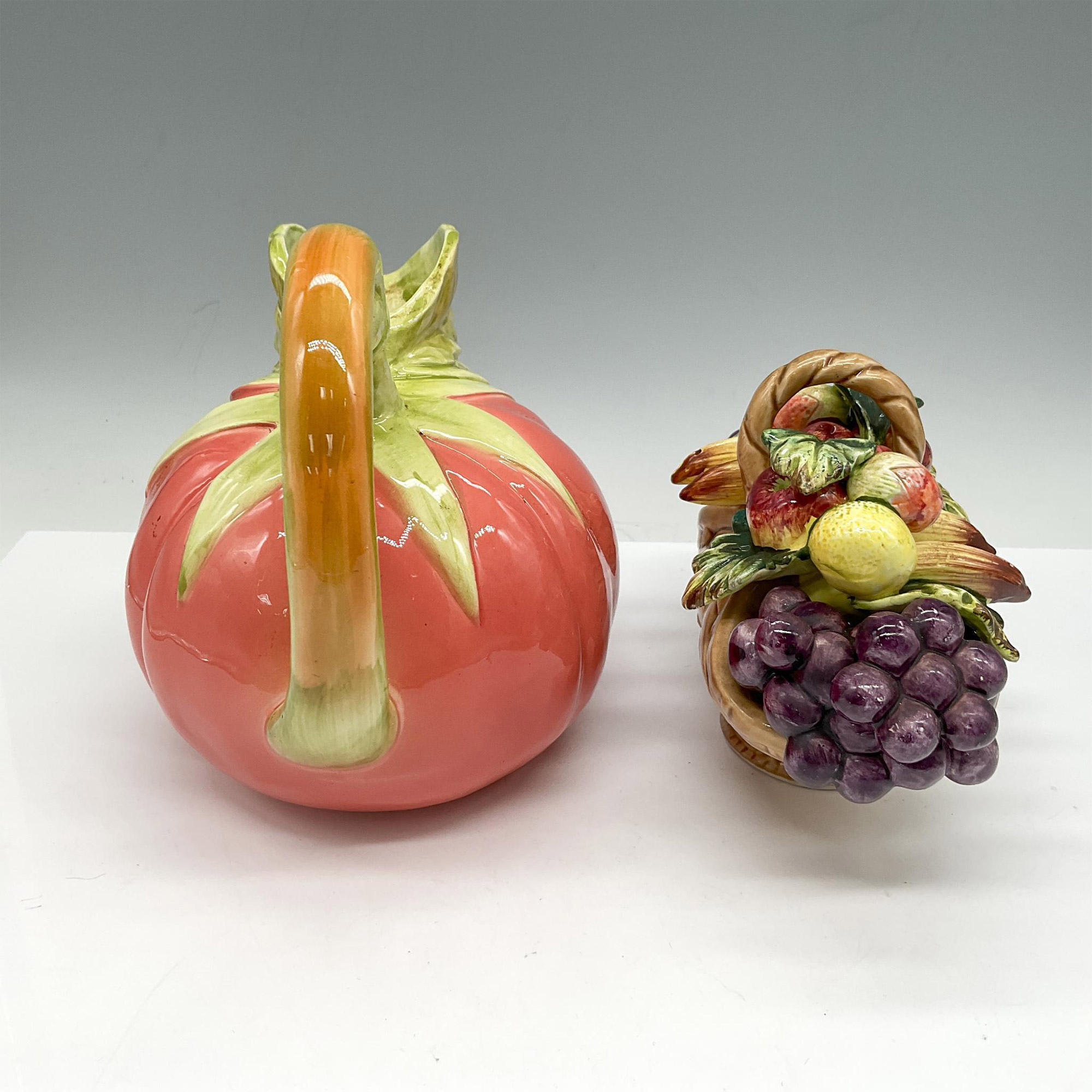 2pc The Heldon Group Ceramic Pitcher + Fruit Basket - Image 3 of 4