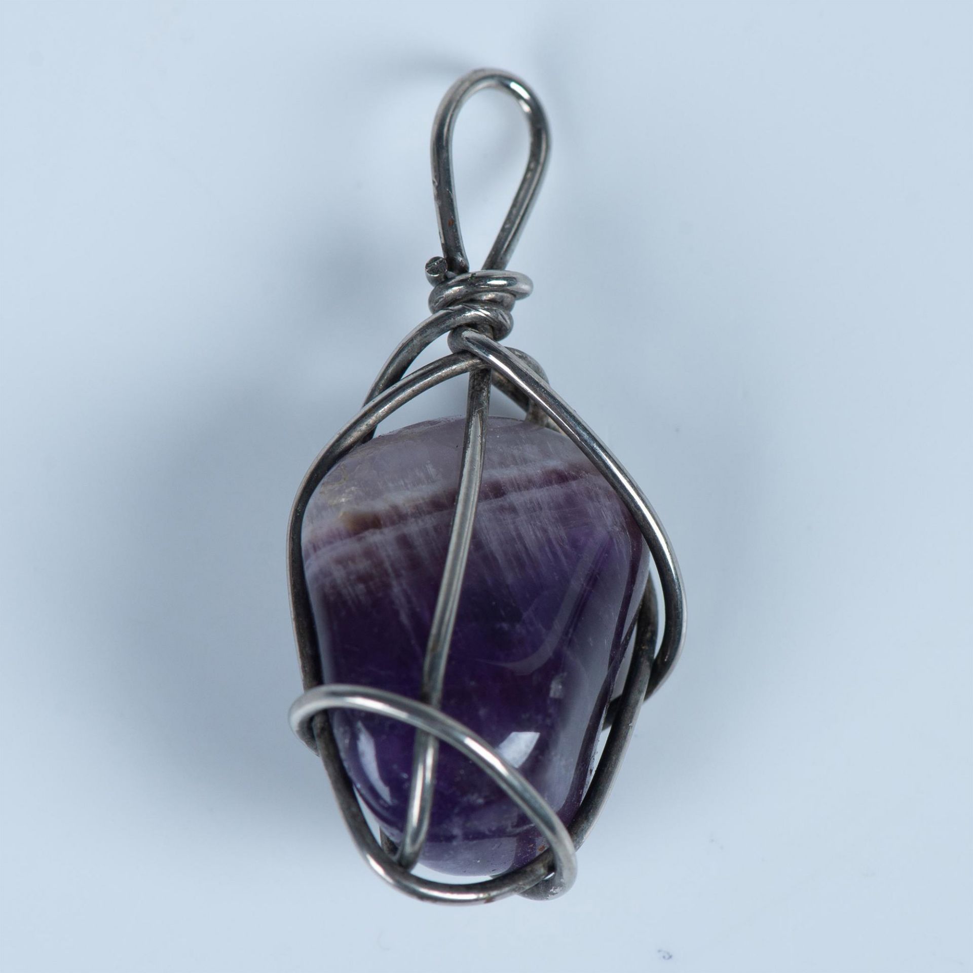 Handmade Wire-Wrapped Amethyst Pendant - Image 2 of 4