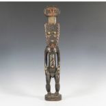 Wooden Tribal Figure with Mask