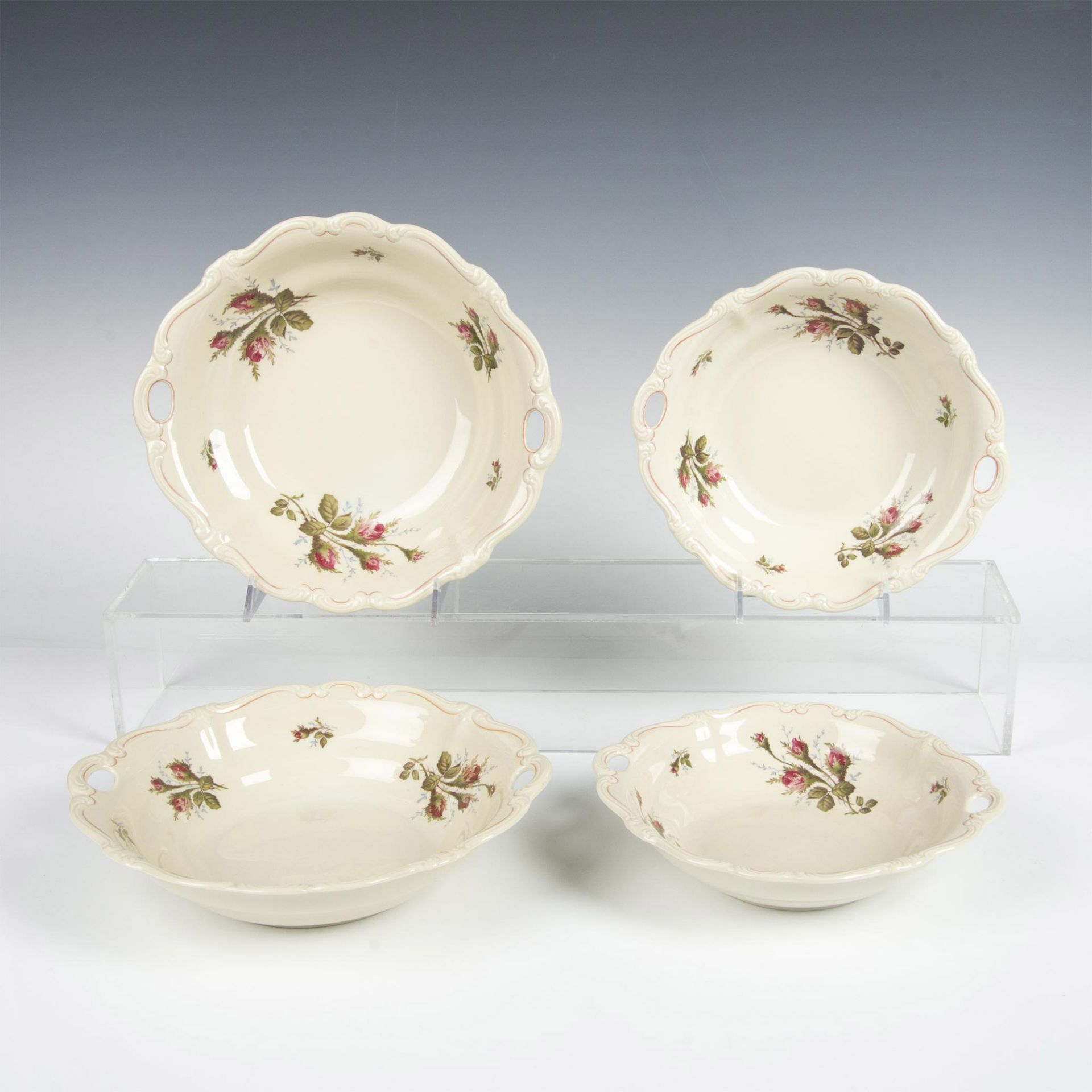 4pc Rosenthal Selb-Germany Pompadour Moss Rose Bowls