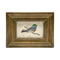 Mid-Century Italian Pietra Dura Inlay Bird Mosaic