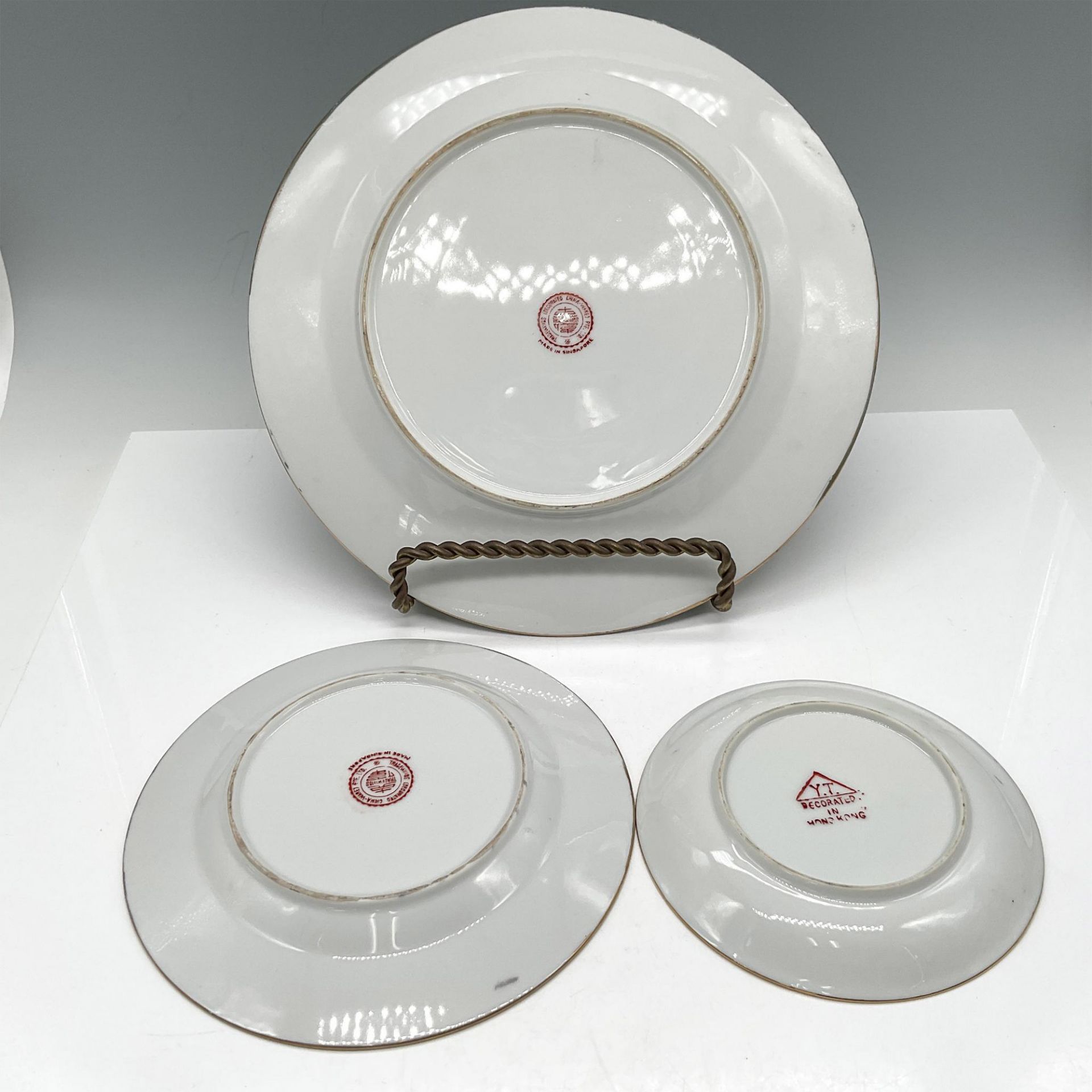 4pc Japanese Porcelain Server Ware, Rooster - Bild 4 aus 5