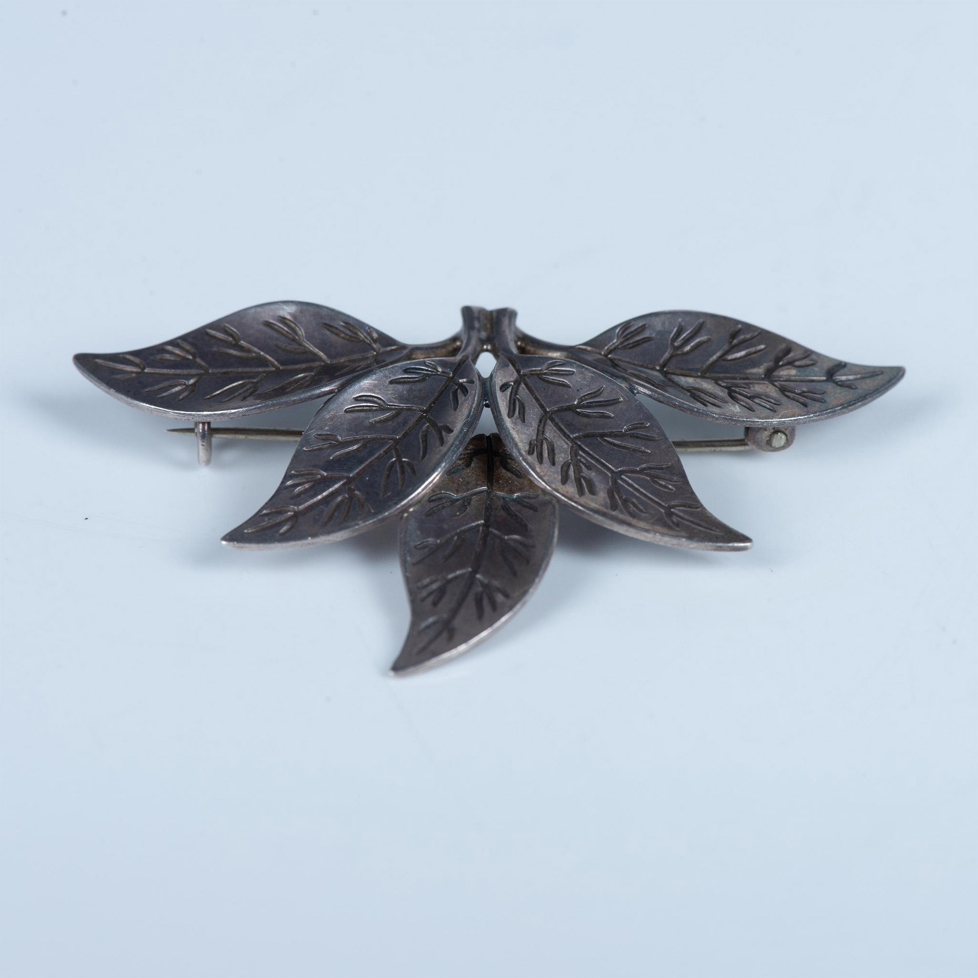 David Andersen Norway Sterling Silver Leaf Brooch - Image 4 of 4