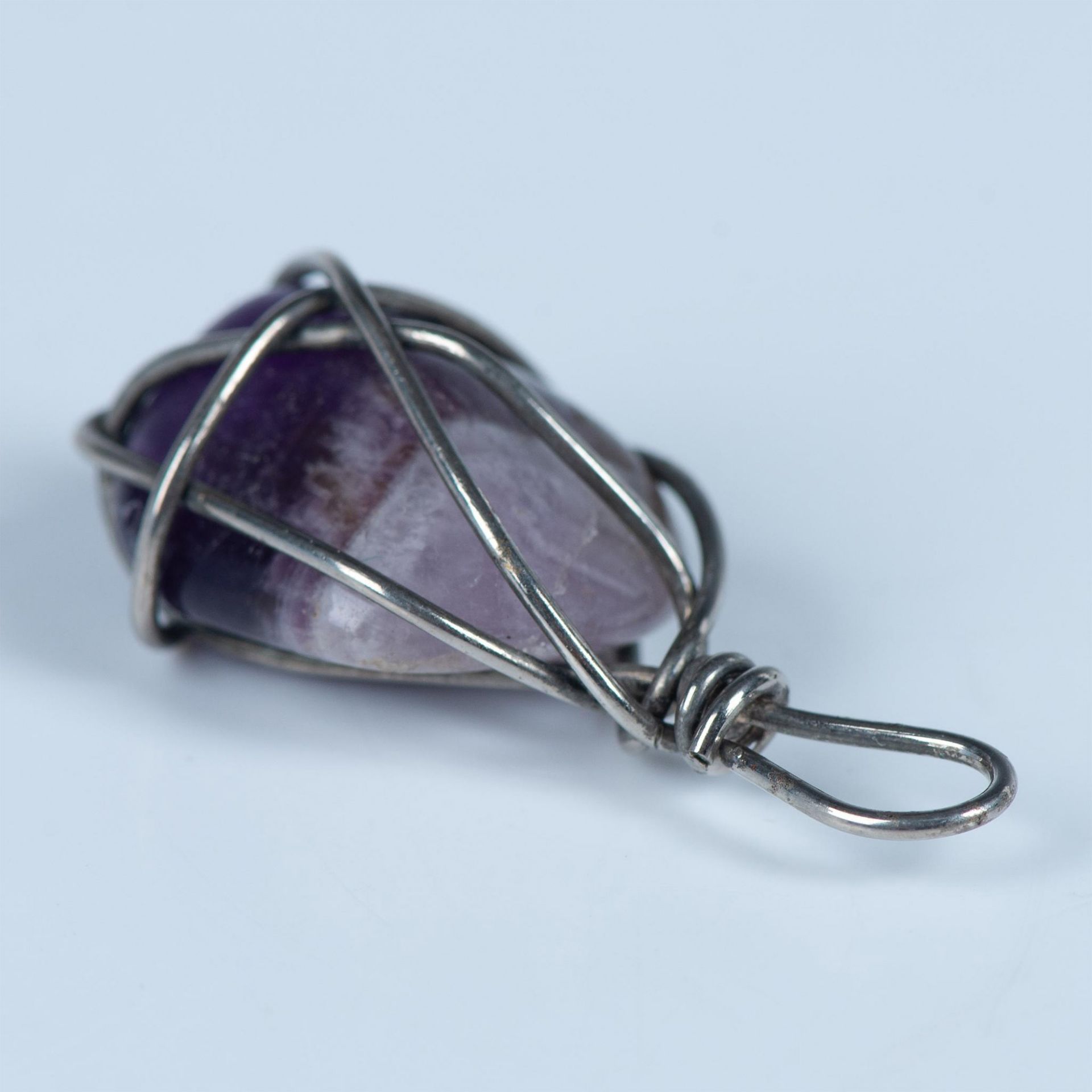 Handmade Wire-Wrapped Amethyst Pendant - Image 3 of 4