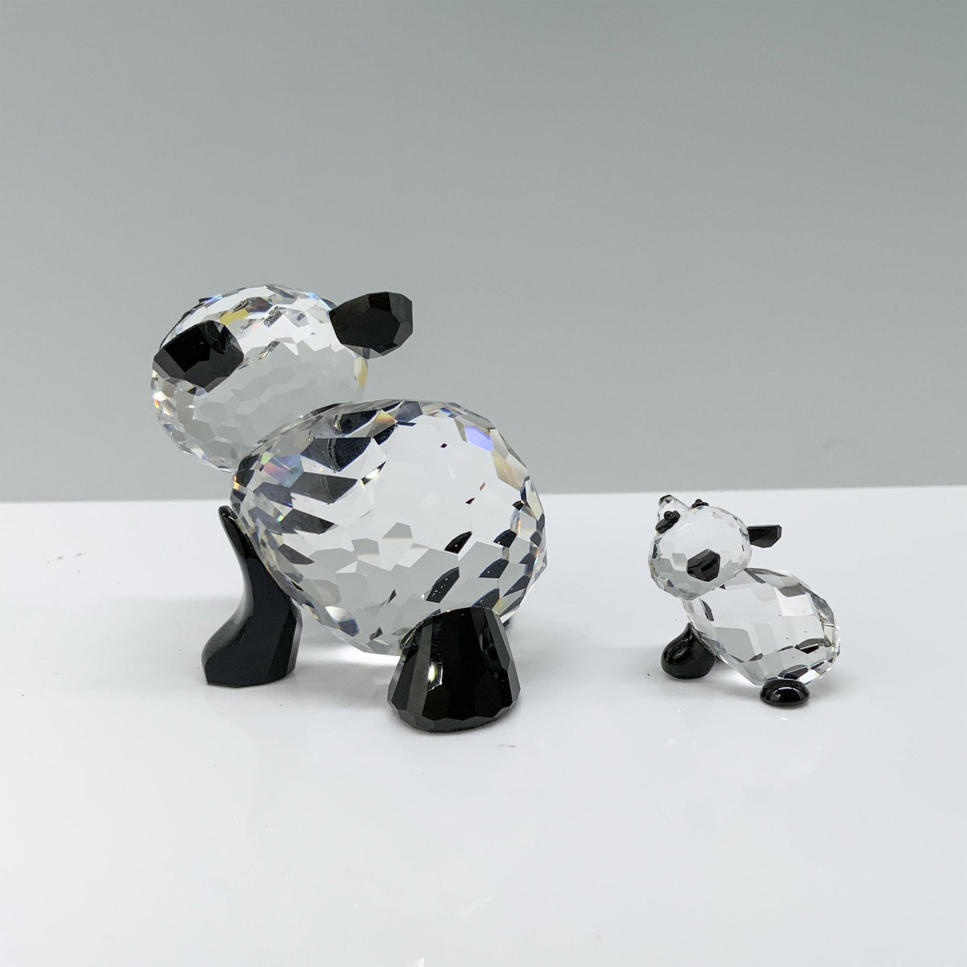 2pc Swarovski Crystal Figurines, Mother Panda and Baby Panda - Bild 2 aus 4
