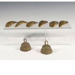 8pc Vintage Brass Incense Burners and Sanctuary Bells