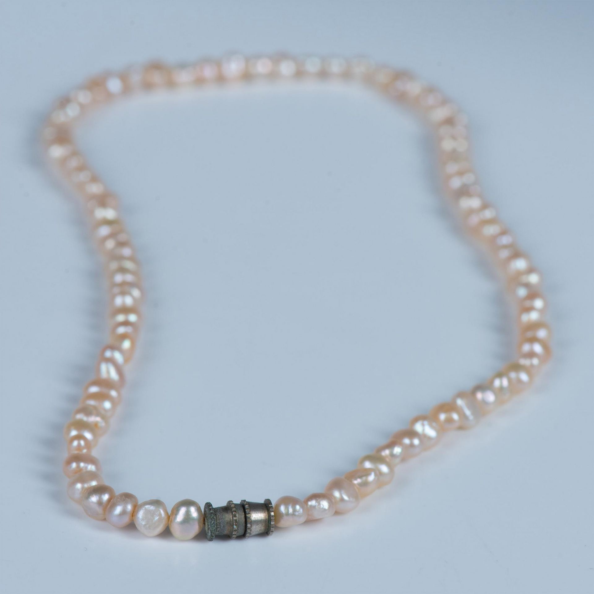 Elegant Genuine Peach-Color Pearl Necklace - Bild 3 aus 4