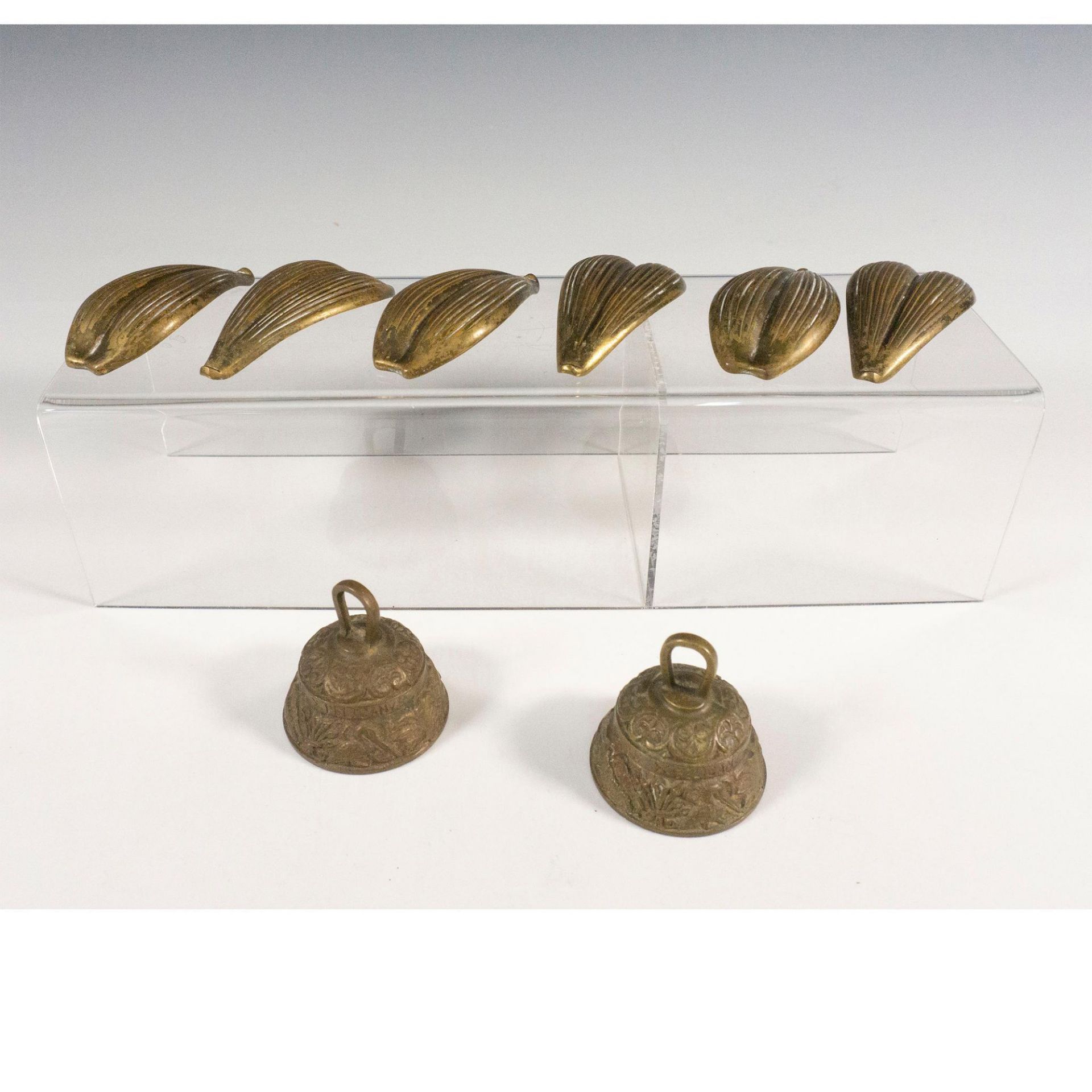 8pc Vintage Brass Incense Burners and Sanctuary Bells - Image 3 of 4