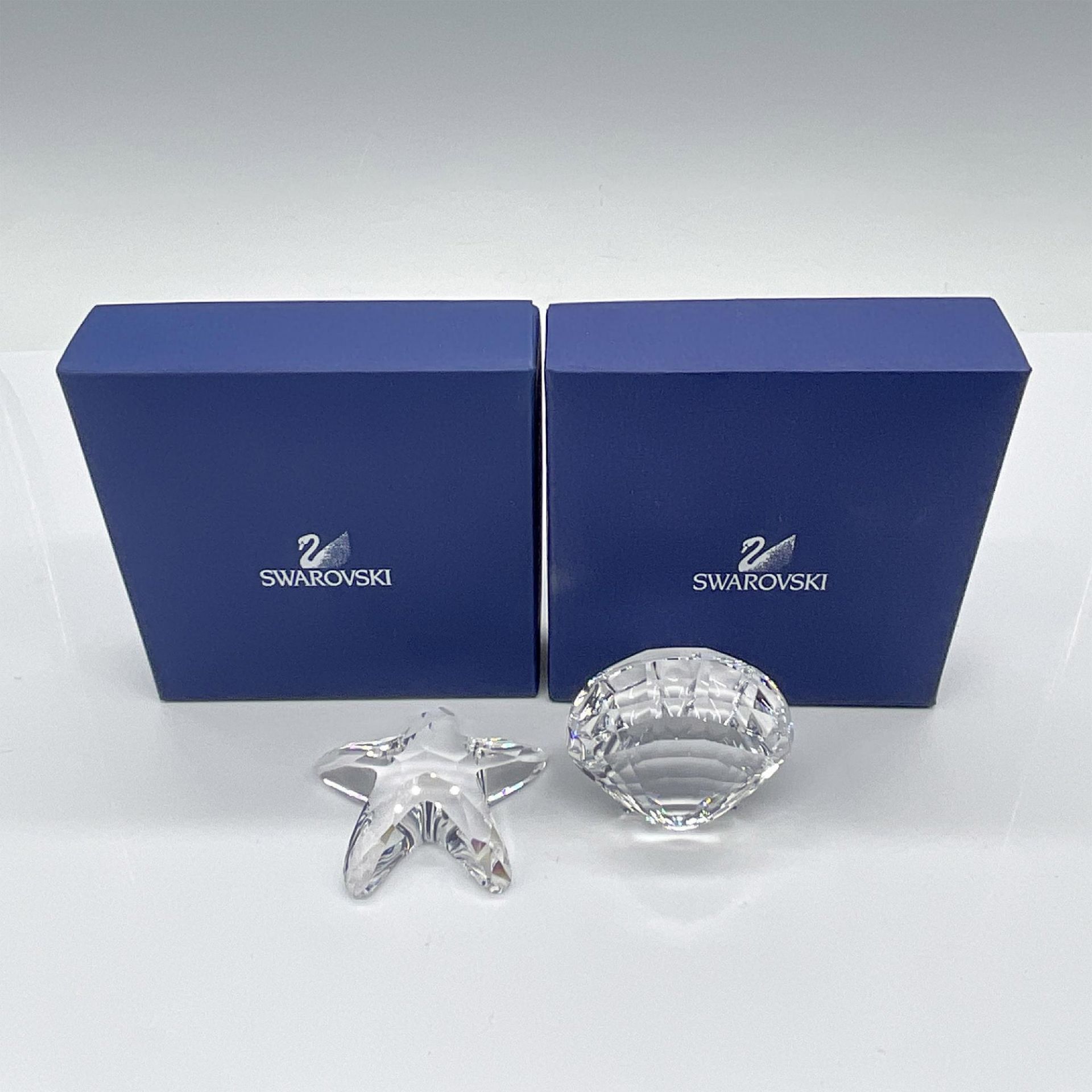 2pc Swarovski Crystal Paperweights, Scallop Shell & Starfish - Image 3 of 3