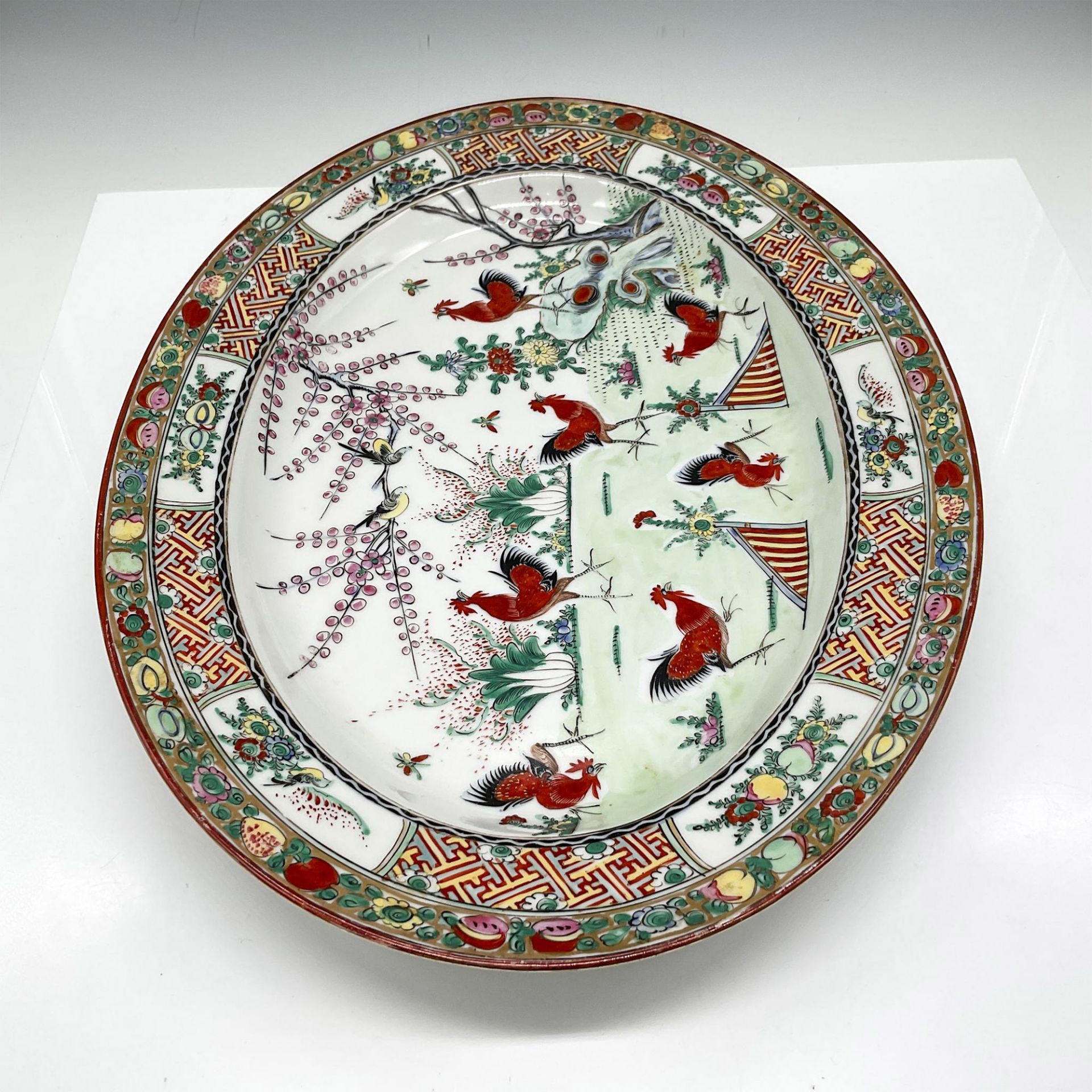 4pc Japanese Porcelain Server Ware, Rooster - Bild 2 aus 5