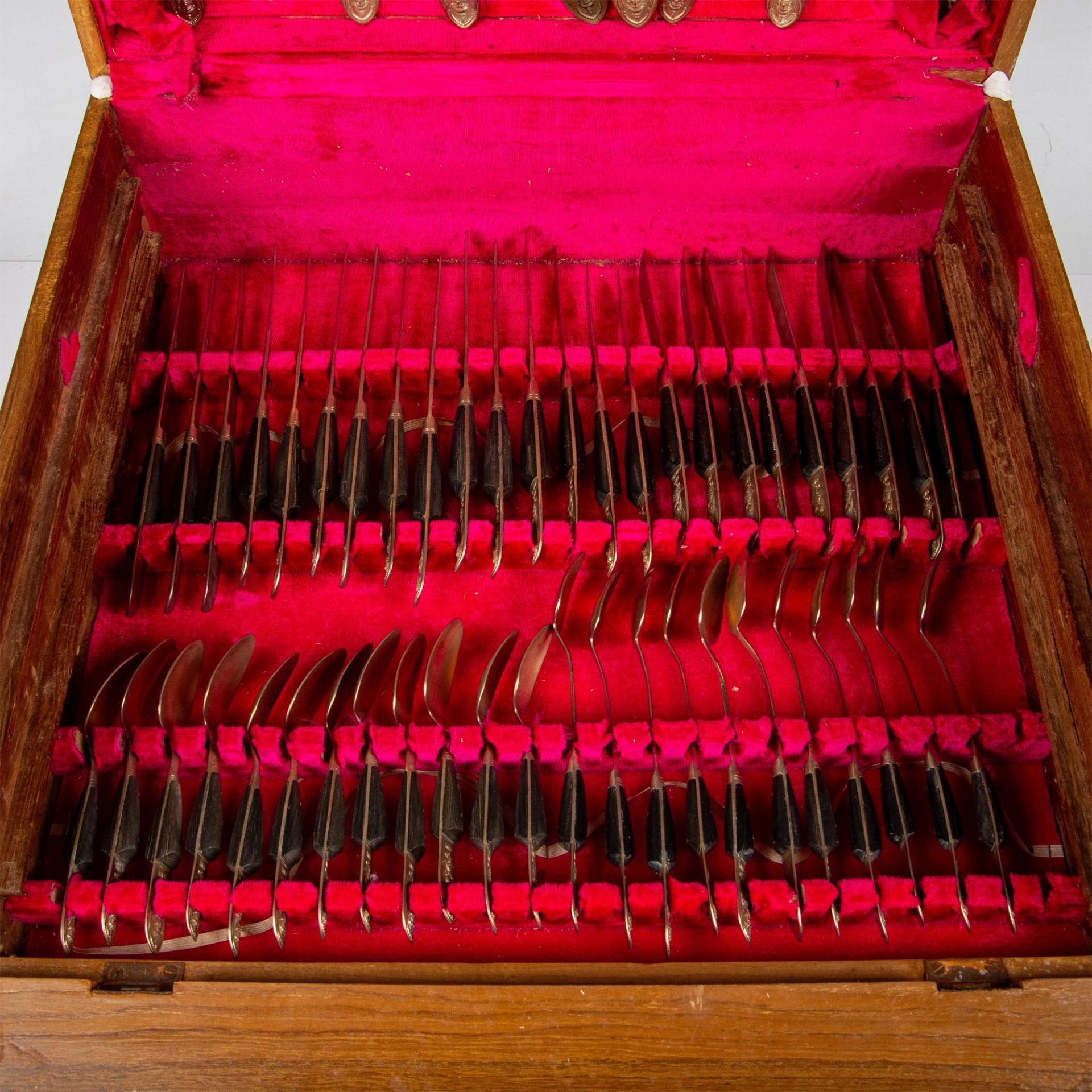 150pc Siam Bronze and Rosewood Flatware - Image 7 of 10