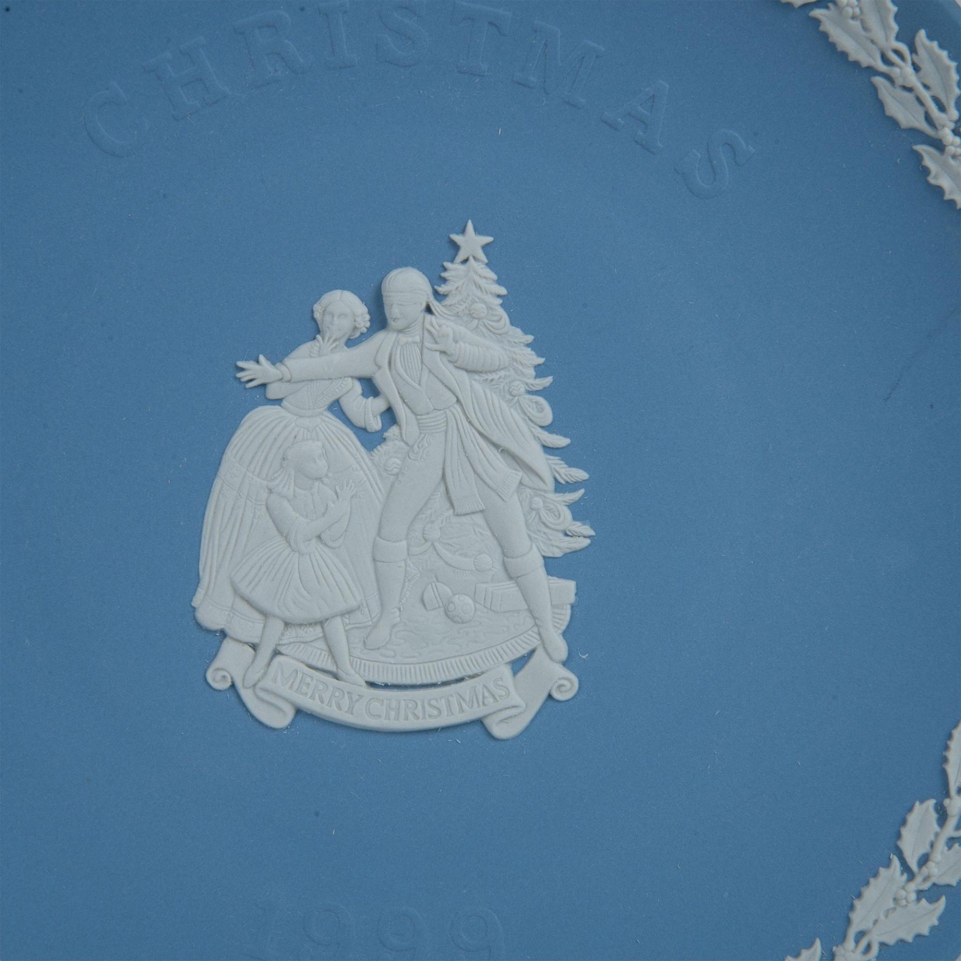 6pc Wedgwood Light Blue Jasperware Christmas Plates - Bild 3 aus 10