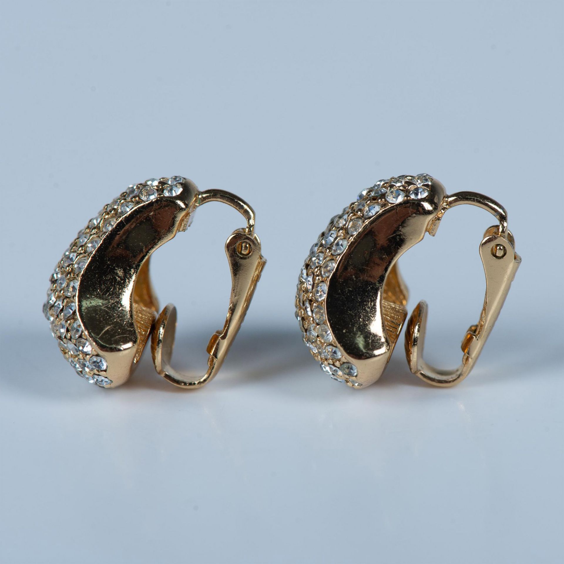 Christian Dior Sparkling Crystal Clip-On Earrings - Image 2 of 4