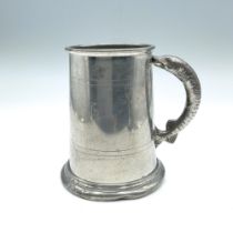 Vintage Hoffritz English Clear-Bottom Pewter Fish Tankard