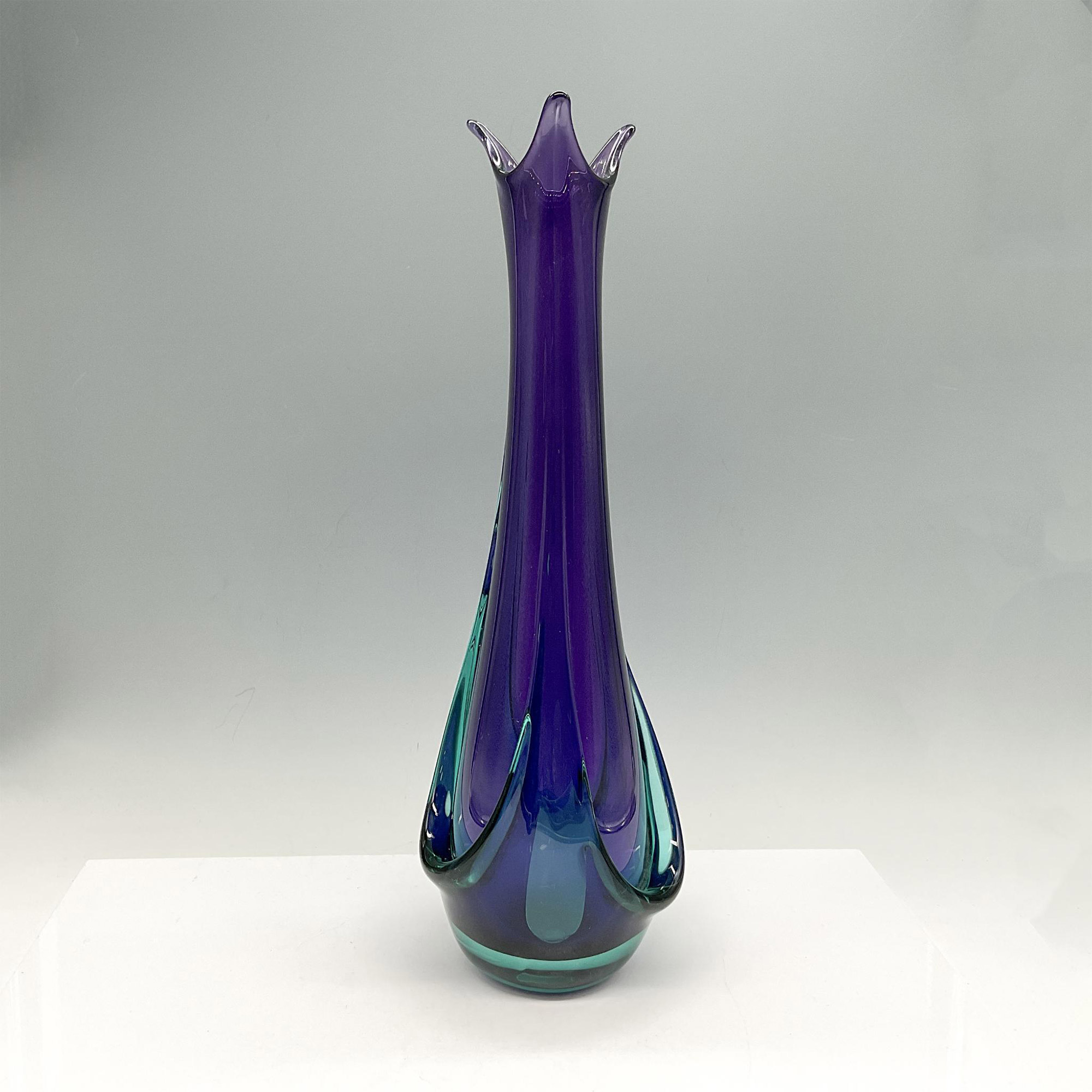 Modern Hand-Blown Art Glass Vase, Signed - Image 2 of 3