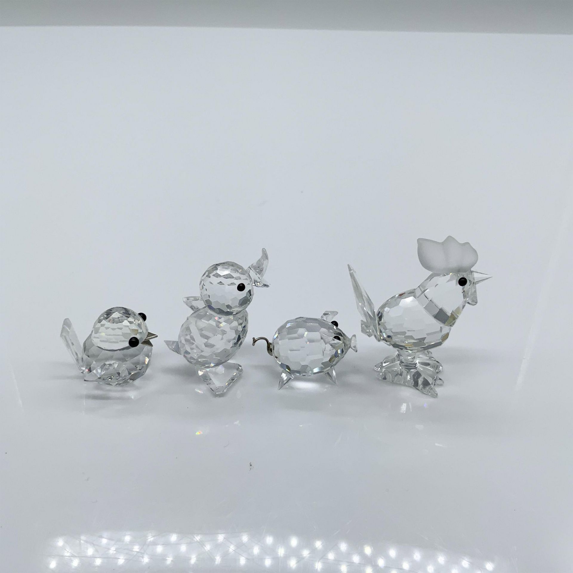 4pc Mini Swarovski Crystal Barnyard Animal Figurines - Bild 2 aus 4