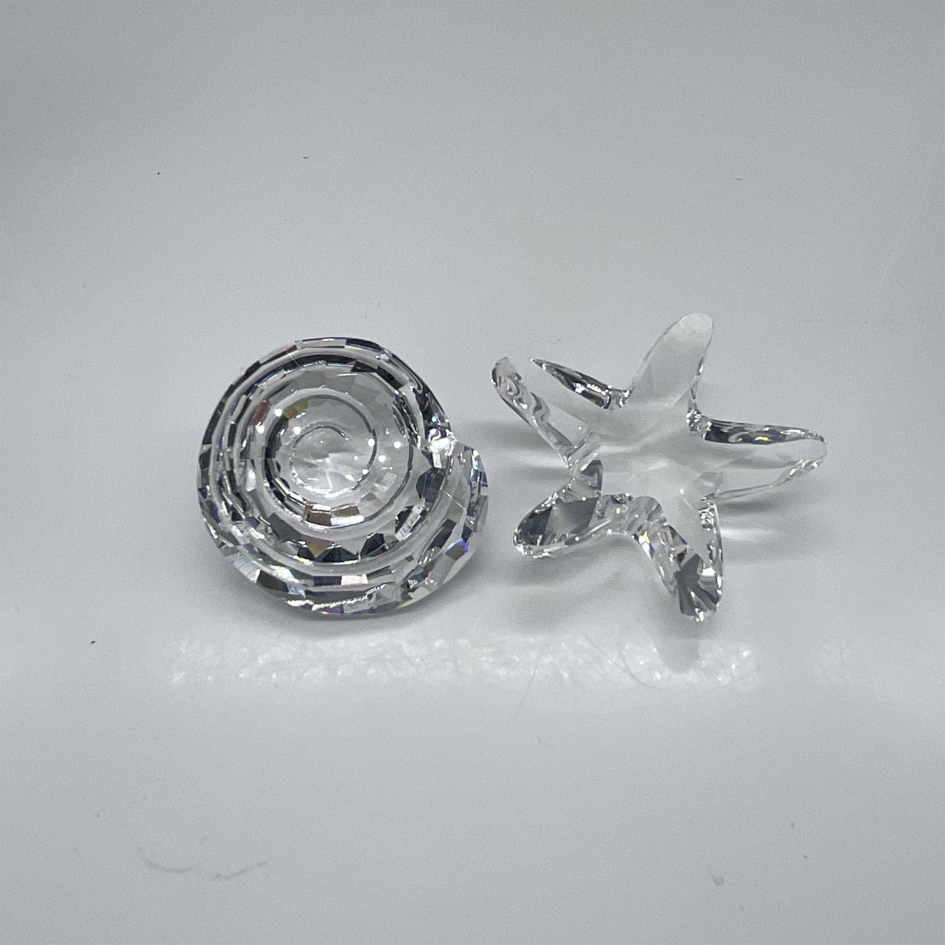 2pc Swarovski Crystal Paperweights, Starfish and Top Shell - Image 2 of 3