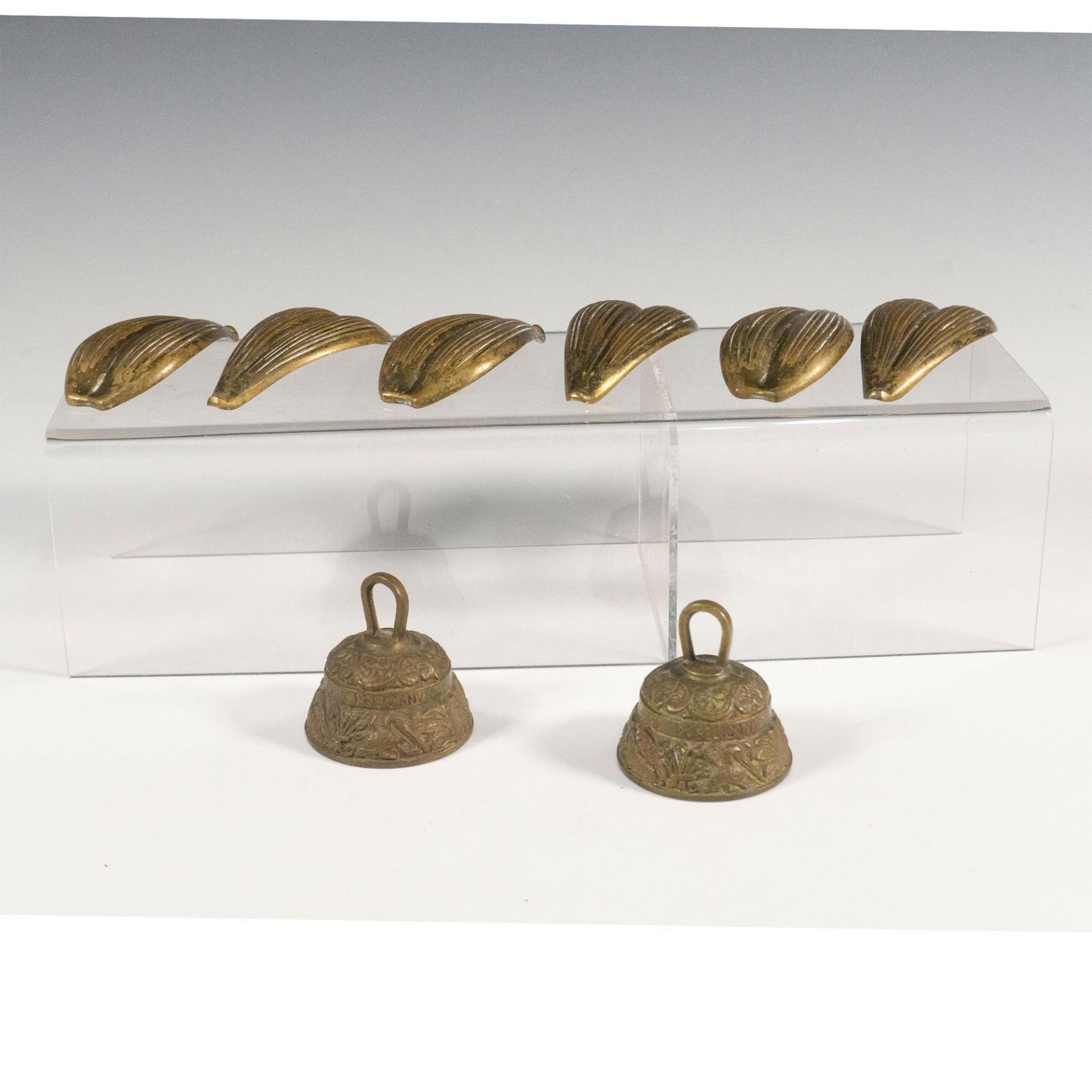 8pc Vintage Brass Incense Burners and Sanctuary Bells - Image 2 of 4