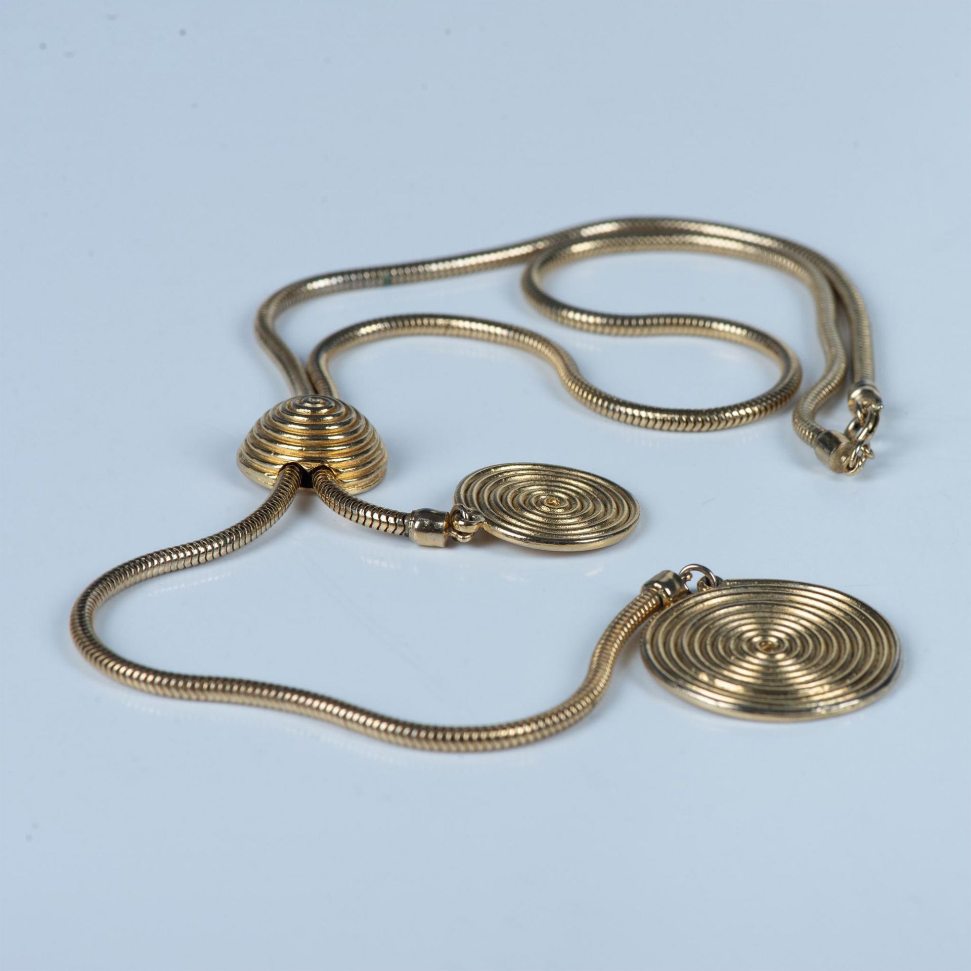 Elegant Gold Metal Lariat Necklace - Bild 4 aus 6