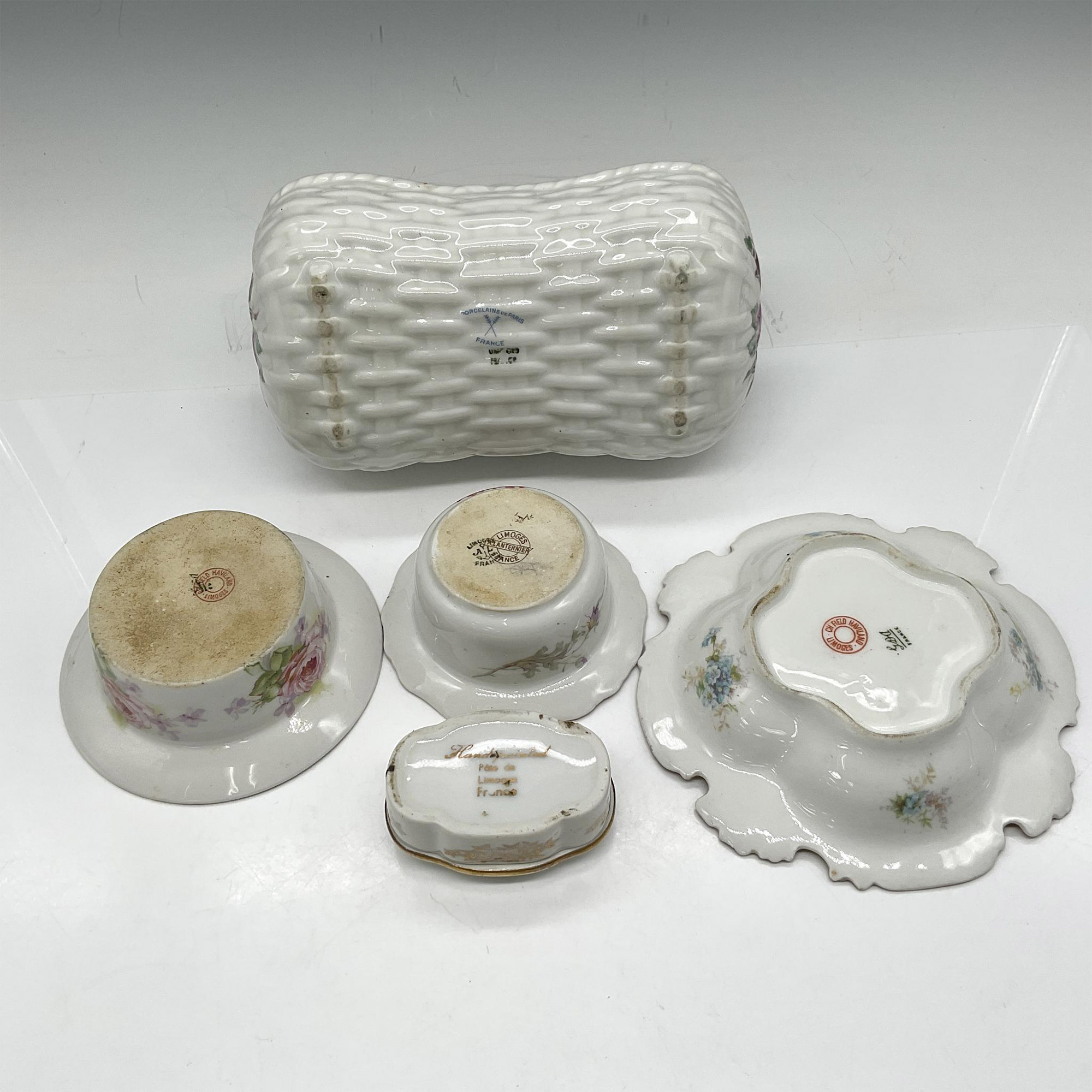 5pc Limoges Porcelain Home Decor Pieces - Image 3 of 3