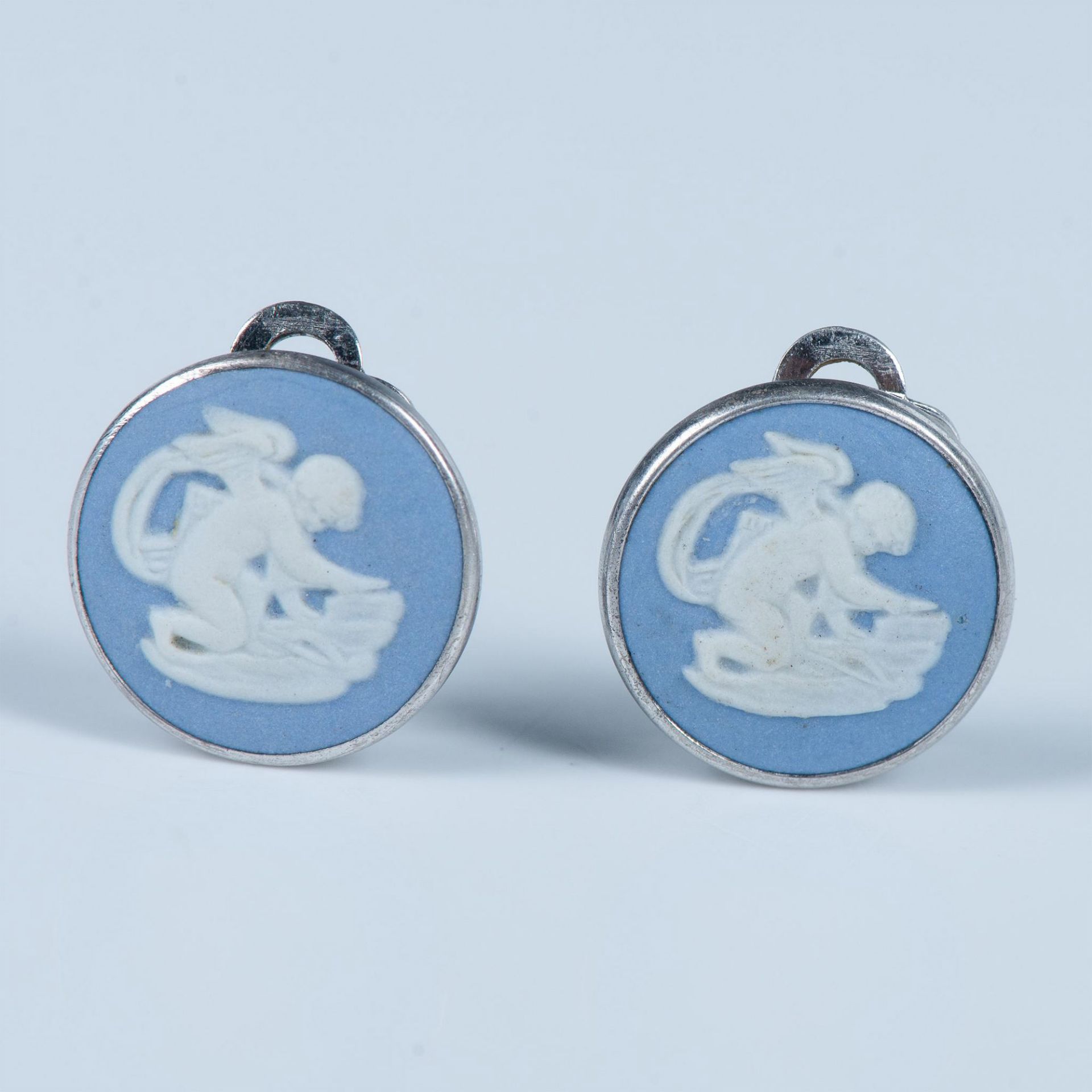 2pc Wedgwood Sterling Silver Clip-On Earrings and Pendant Set - Bild 5 aus 5