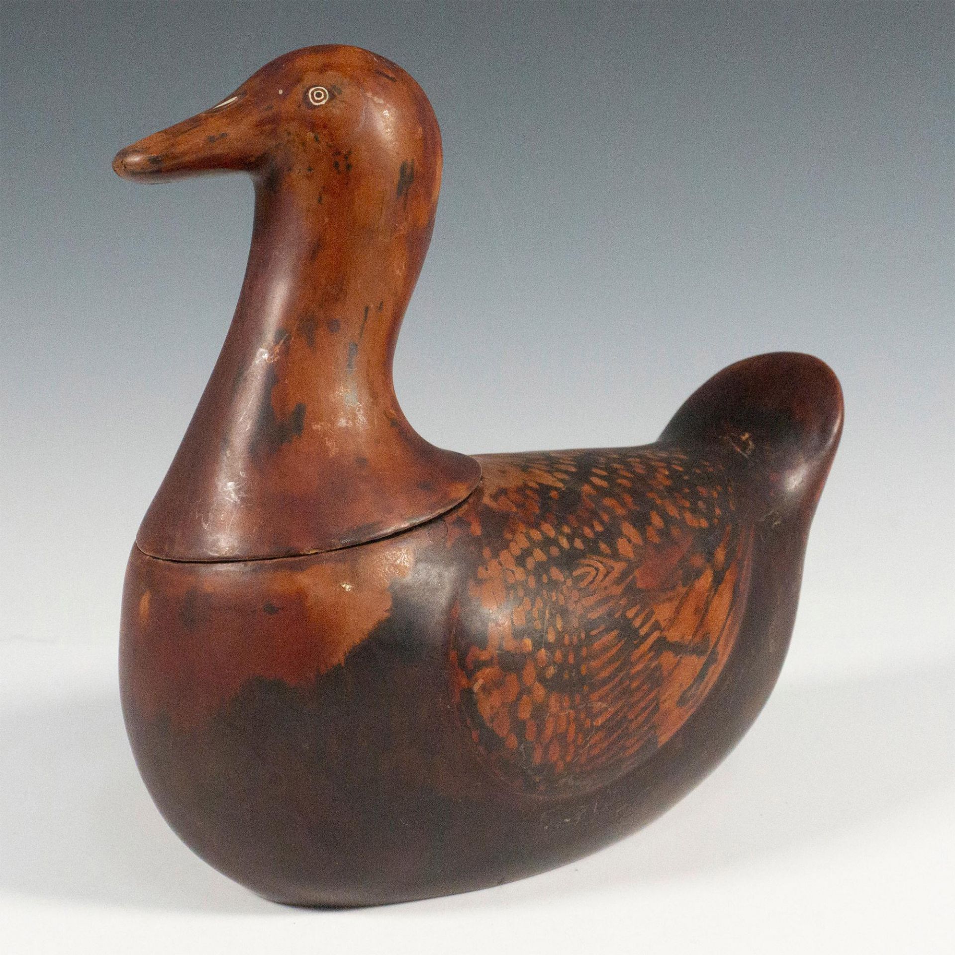 Vintage Chinese Papier Mache Lacquered Duck Box - Bild 3 aus 7