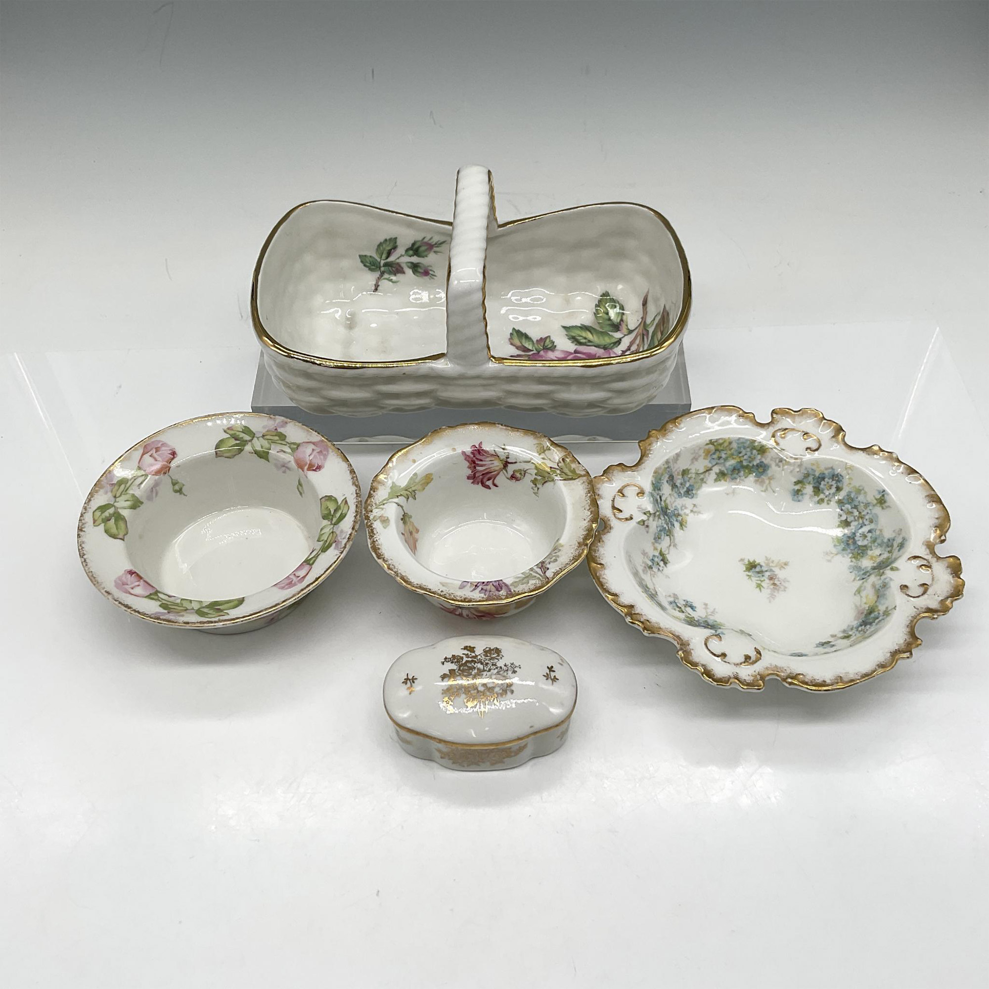 5pc Limoges Porcelain Home Decor Pieces - Image 2 of 3