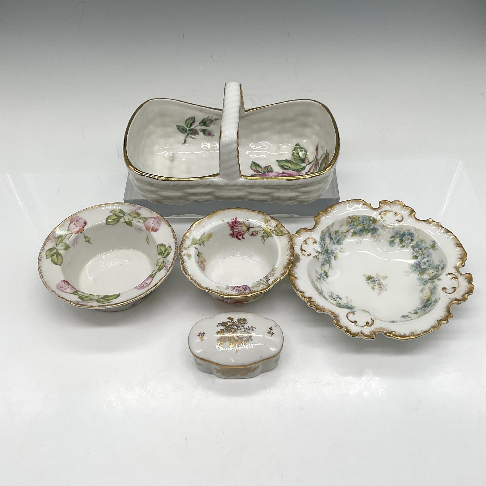 5pc Limoges Porcelain Home Decor Pieces - Bild 2 aus 3